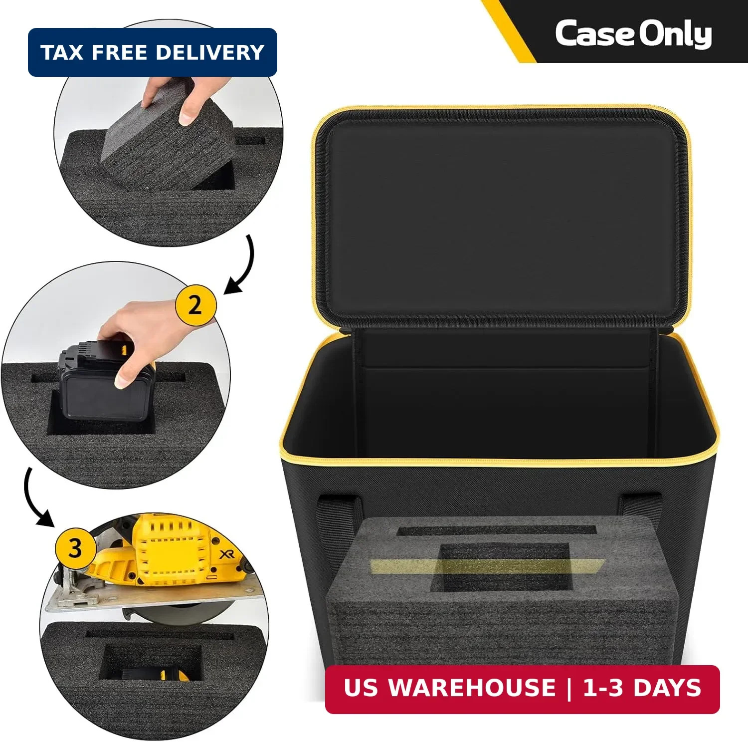 Universal Tool Bag for DEWALT 20V MAX 7-1/4-Inch DCS573/DCS570B, for Skil 5080-0