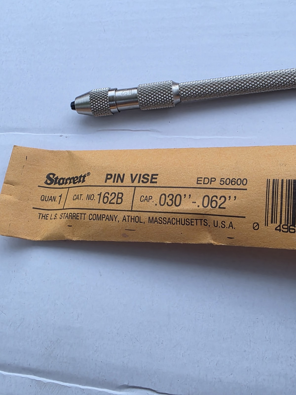Starrett 162B Pin Vise .030-.062