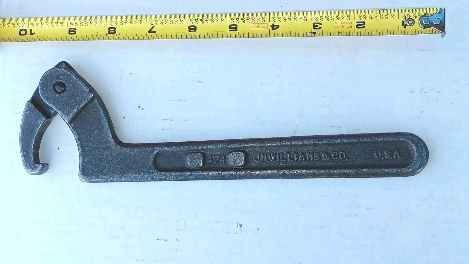 Vintage JH Williams 474 Hook spanner Wrench