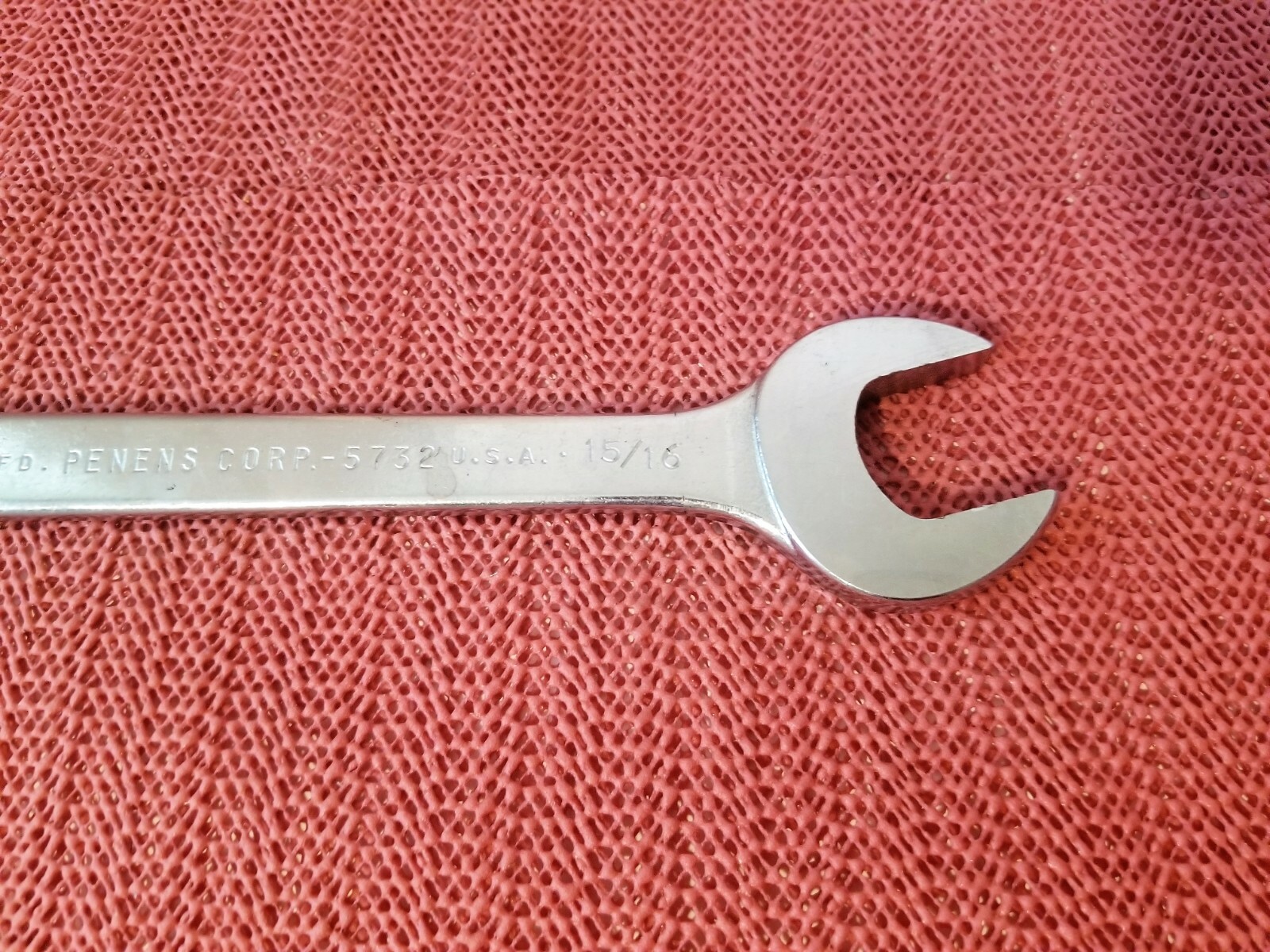 VINTAGE PENENS CORP. NO. 5732 OPEN END WRENCH, 1″ & 15/16″ COLLECTIBLE COND. USA