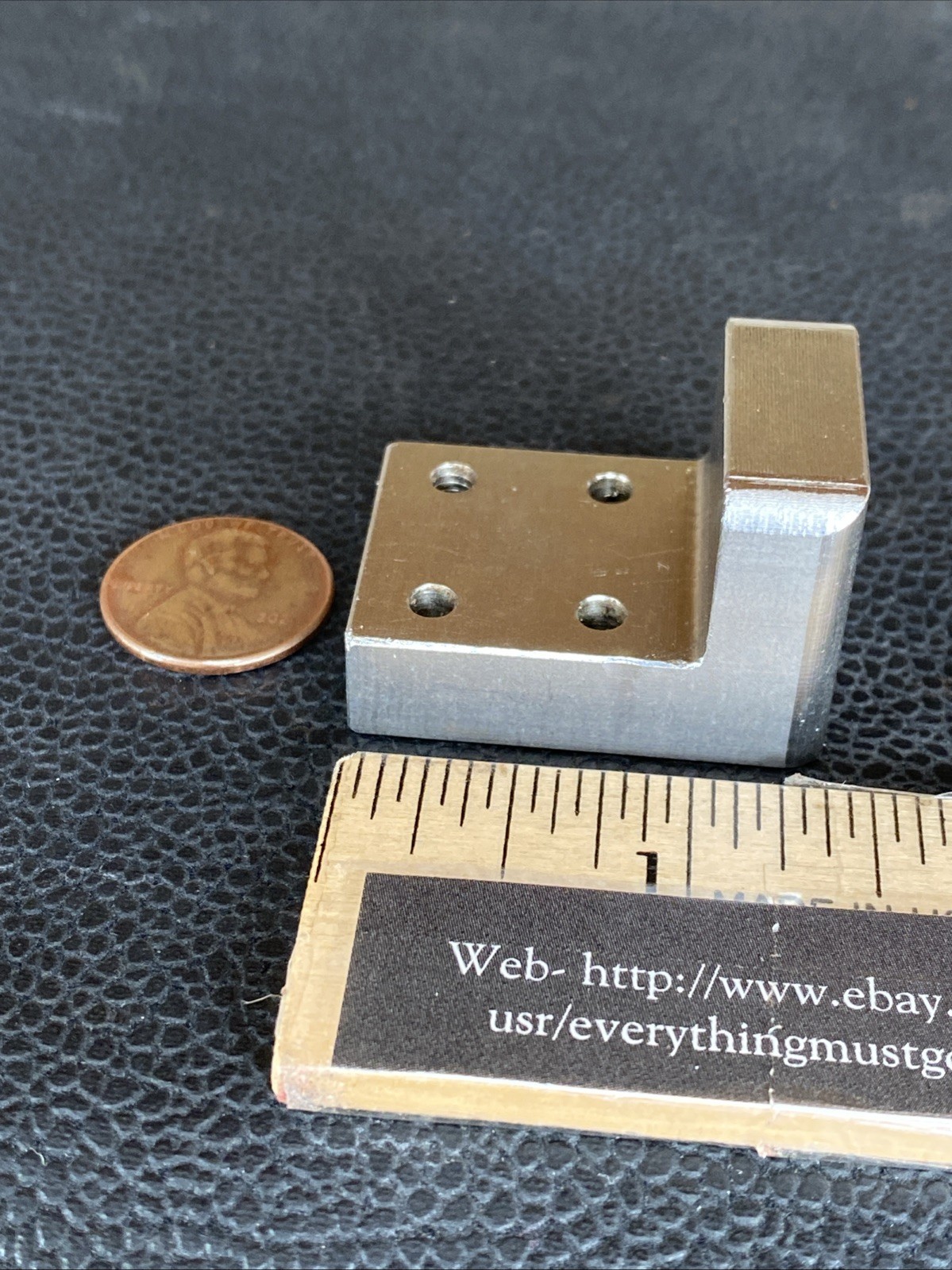 3/8” Thick Machinist Right ANGLE Block tapped Hole Set Up Tool Jig 1”x1”x1-3/8”