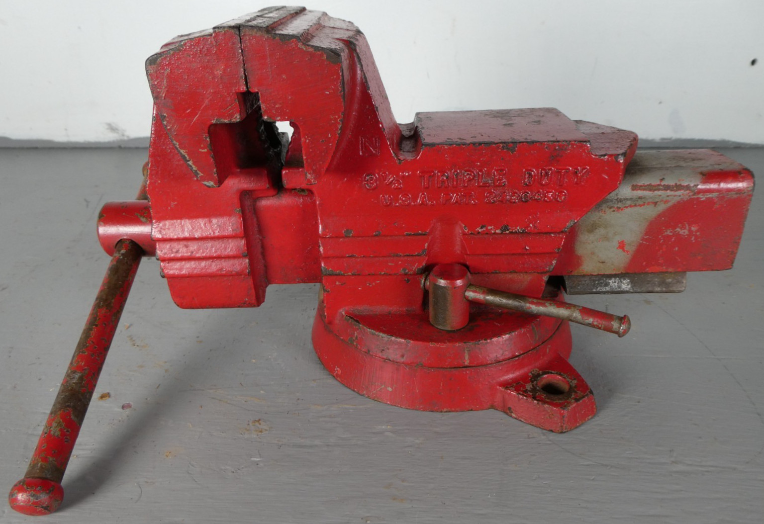 Vintage Wilton Triple Duty 3 ½” Swivel Base Bench Vise – Features Quick Release