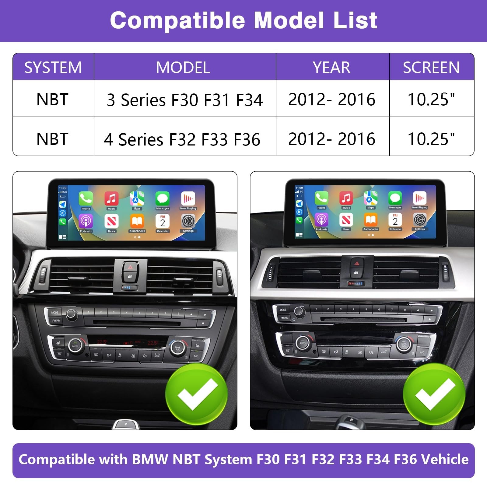 2026 Upgraded 10.25″ Touchscreen Wireless CarPlay Android Auto Receiver Compa…