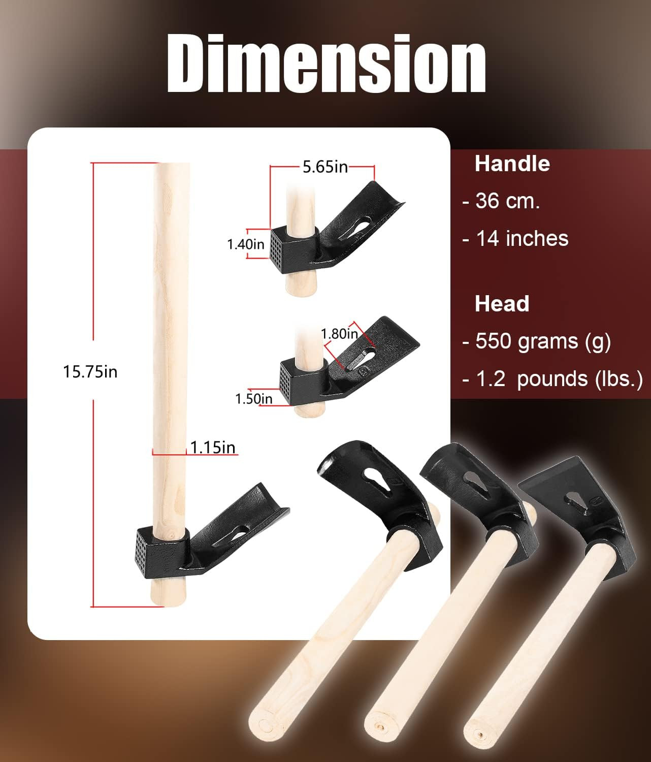 Woodworking Wood Carving Bowl Adze Tools Set Including Straight Adze, Big Curve