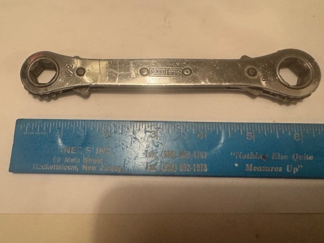 MADE USA Vintage S-K RB1618 6 Point Combination Ratcheting Wrench 1/2” X 9/16″