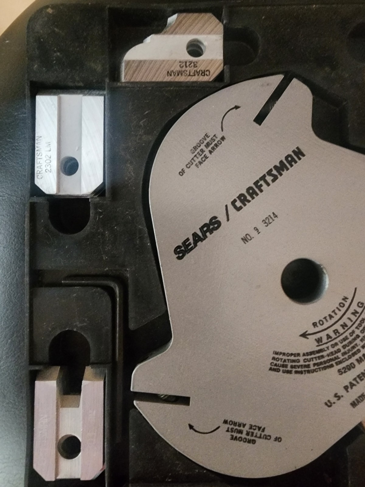 Vintage Sears Craftsman 9-3214 Molding Cutter Head Set w/ Assorted Knives Blades