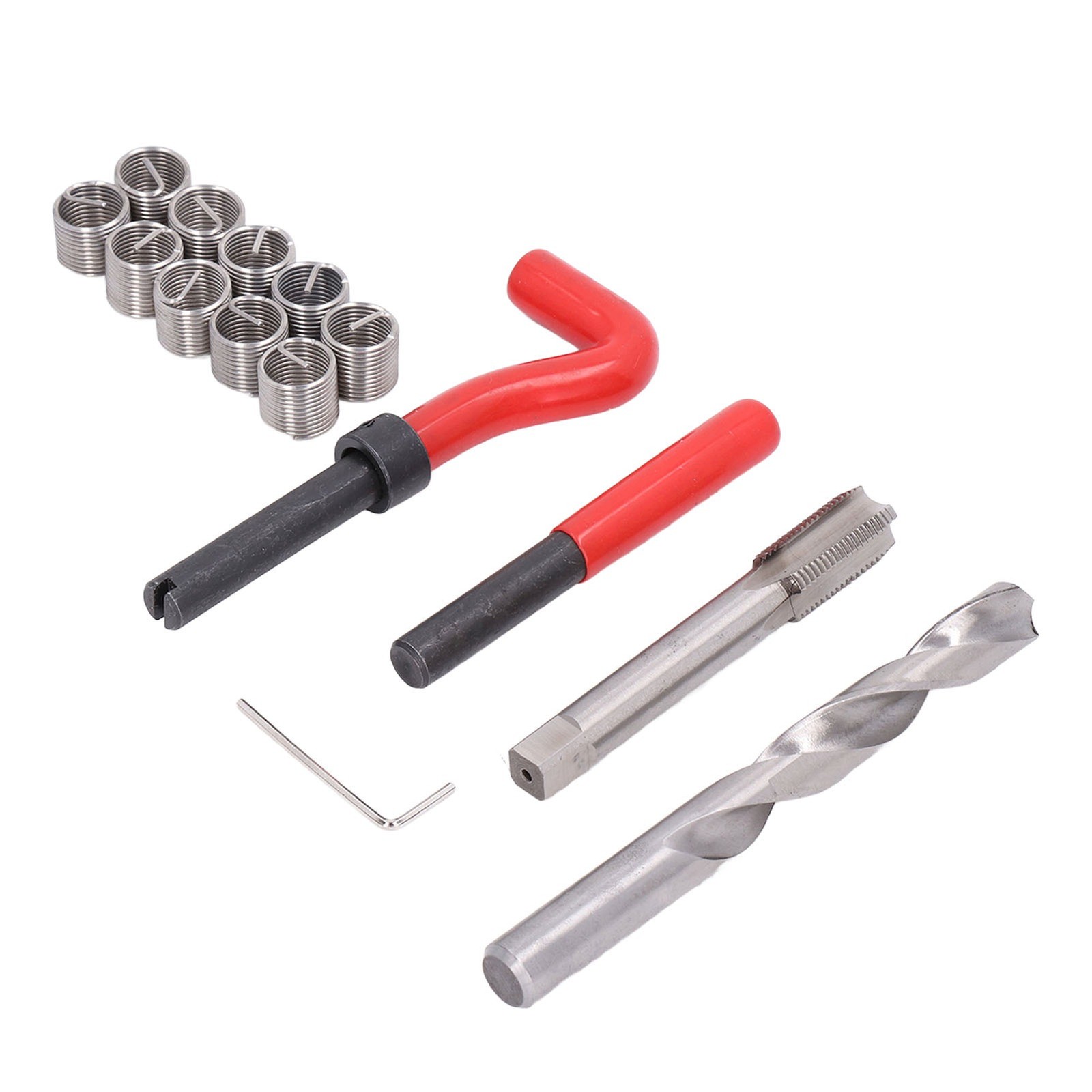 15Pcs/Set Thread Repair Kit Insert Compatible Hand Tool For Auto Repairing