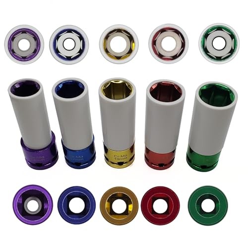 5PCS 1/2″ 15mm 17mm 19mm 21mm 22mm Impact Drive Lug Nut 5PCS 15 17 19 21 22mm