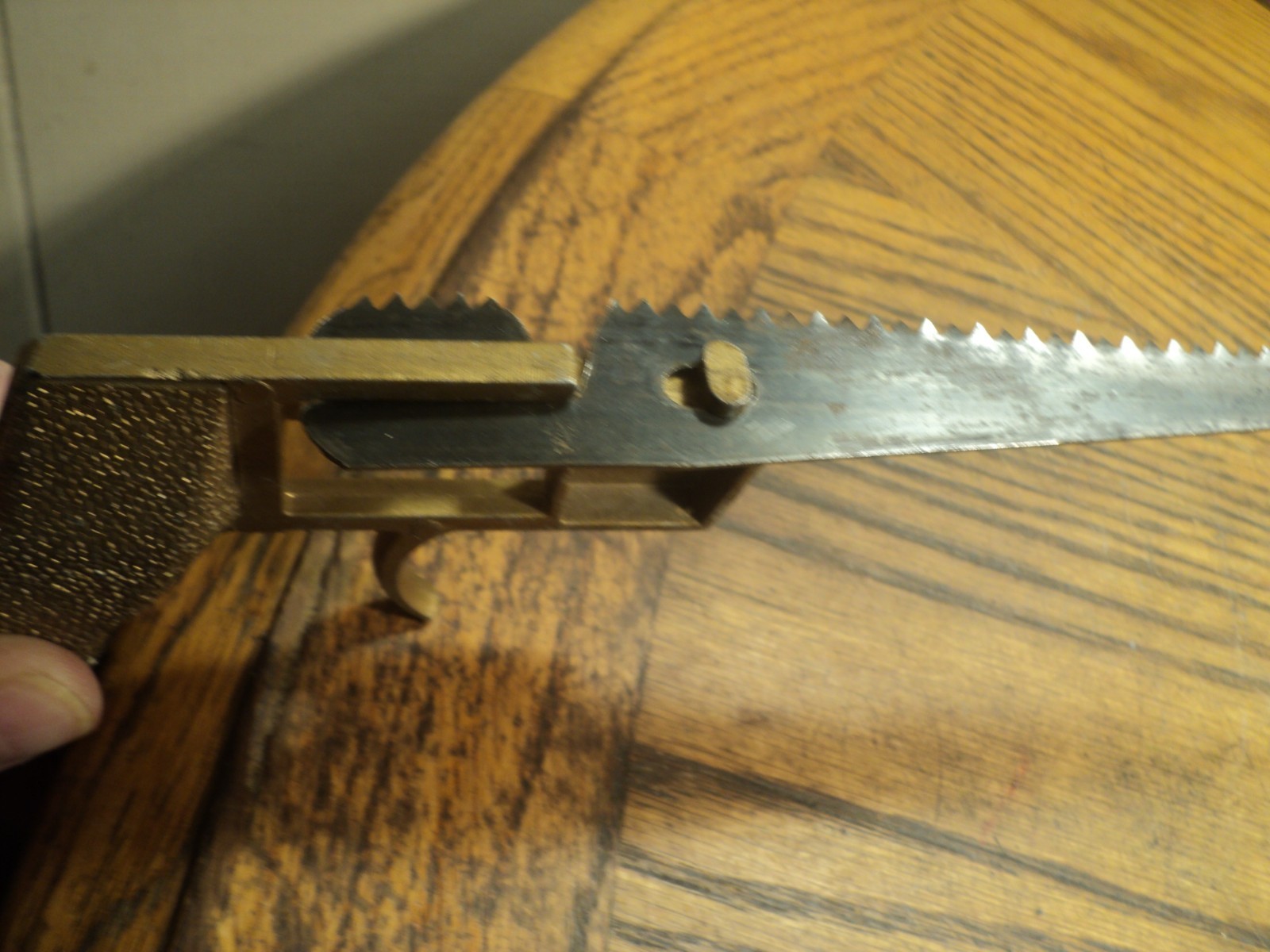 Vintage 4 Way Saw Tool – 10-1/2″ Long Unbranded Japan Gold Body