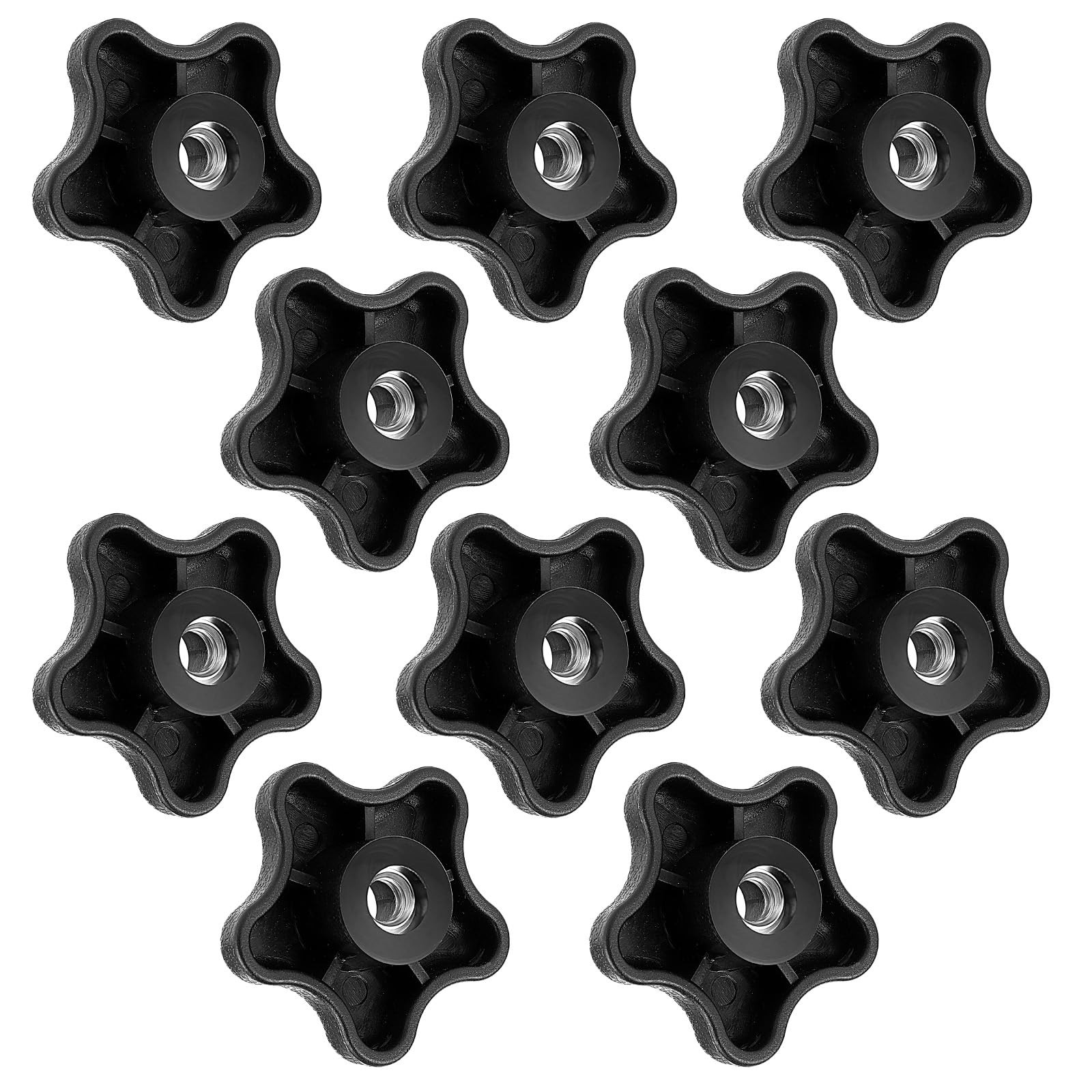 Yuanchu 10 Pcs 5/16″ 18 Female Thread T Track 5/16″-18 x 2″ x 0.75″, Black