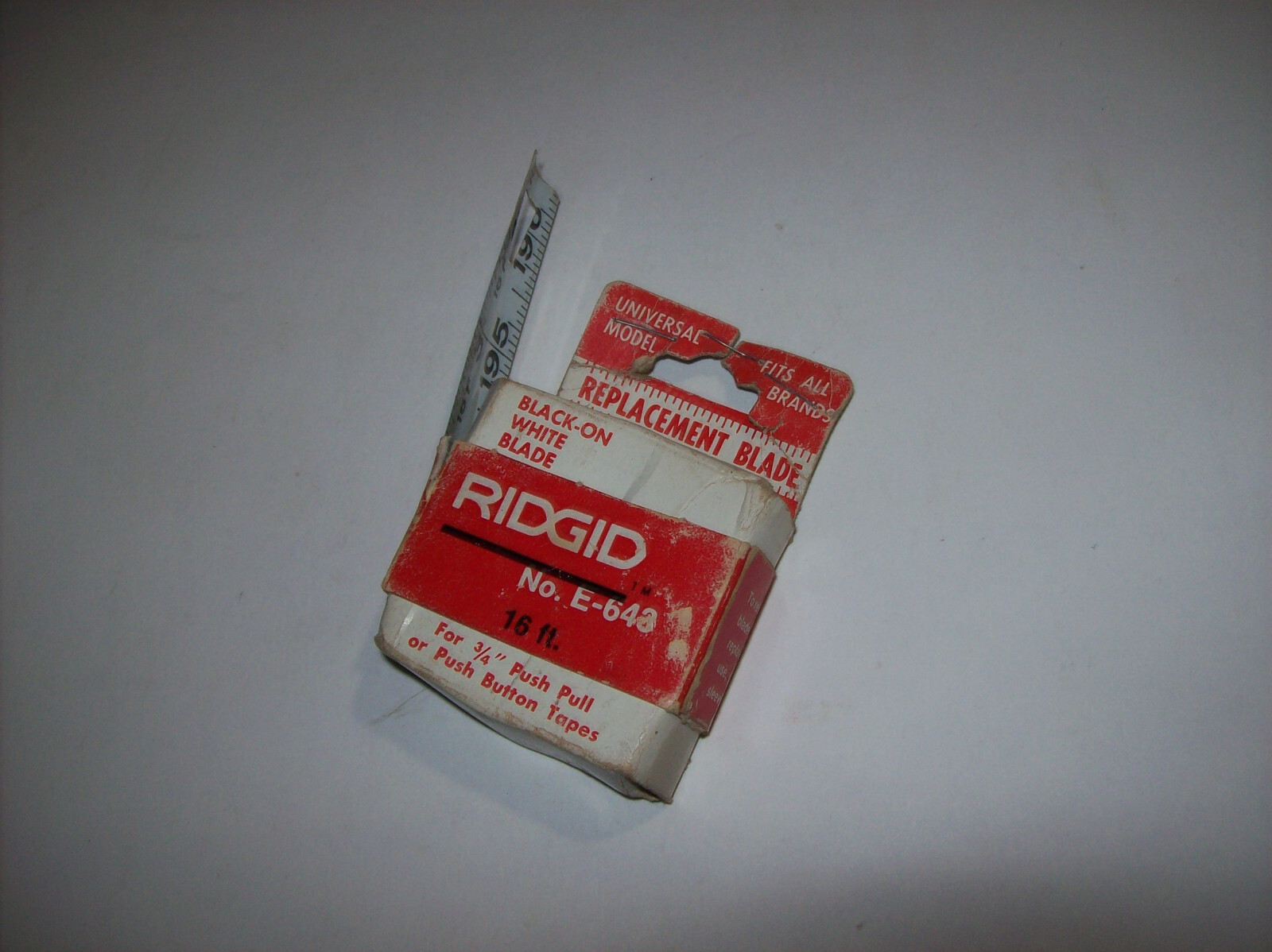 Vintage Ridgid E-643 Steel Refill Measuring Tape, 3/4″ x 16 Ft