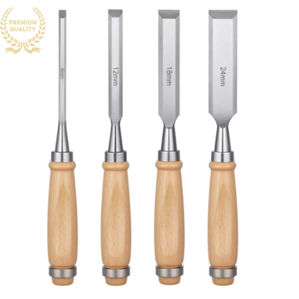 4 Piece Wood Chisel Sets Woodworking Tools Set, Wood Chisels for Woodworking wit