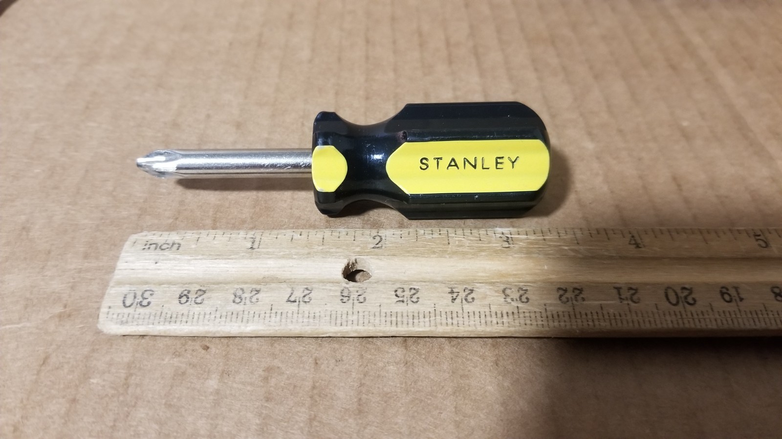 3PC Stanley Black & Yellow 2-Flat/Slotted 1-Phillips Screwdriver VGC