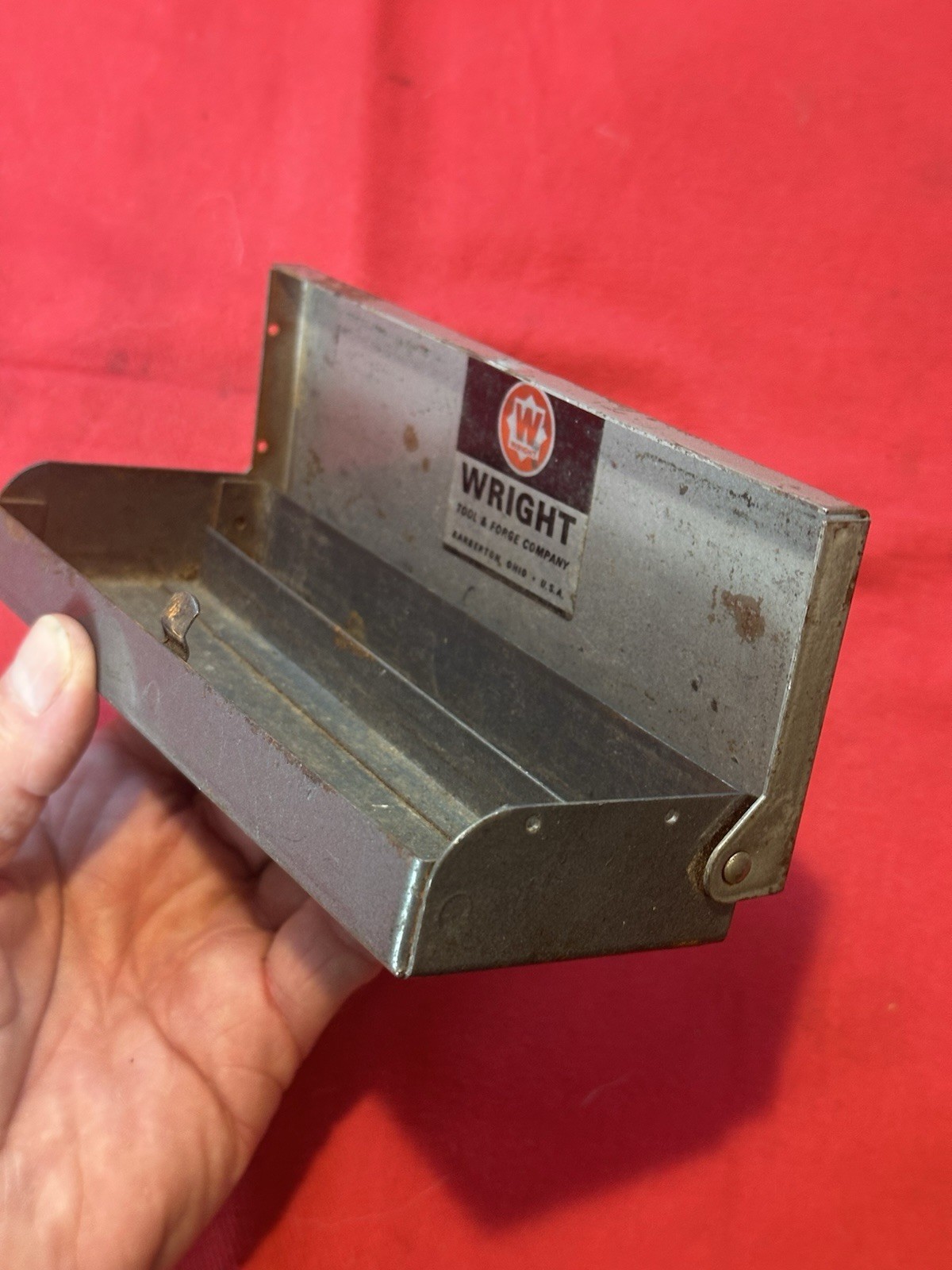 WRIGHT 1/4” METAL STORAGE BOX AND 2 SOCKETS 1/2” SHALLOW & 5/16” DEEP USA MADE
