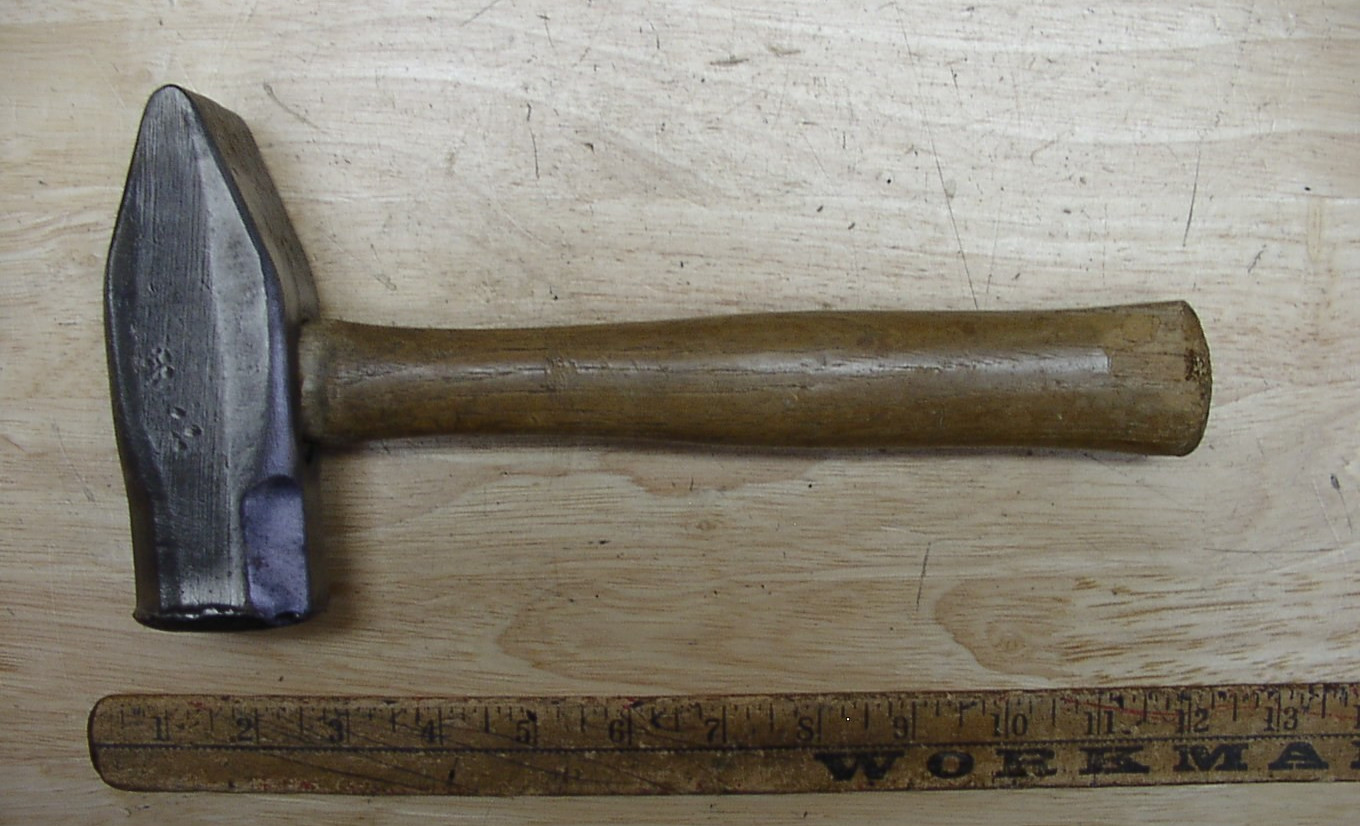 Old Used Tools,Unbr.anded 4lb.Cross Peen Hammer,5-1/4″ Head,Use & Wear,Good Hndl