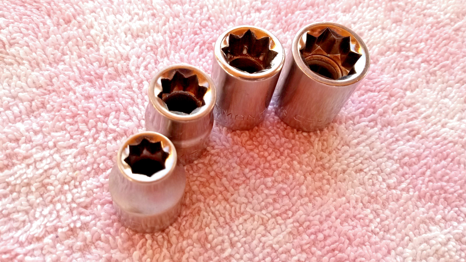 VTG CRAFTSMAN 8pt DOUBLE SQ SAE SOCKETS 3/8dr NICE cond -G- 1/4 5/16 3/8 7/16 US