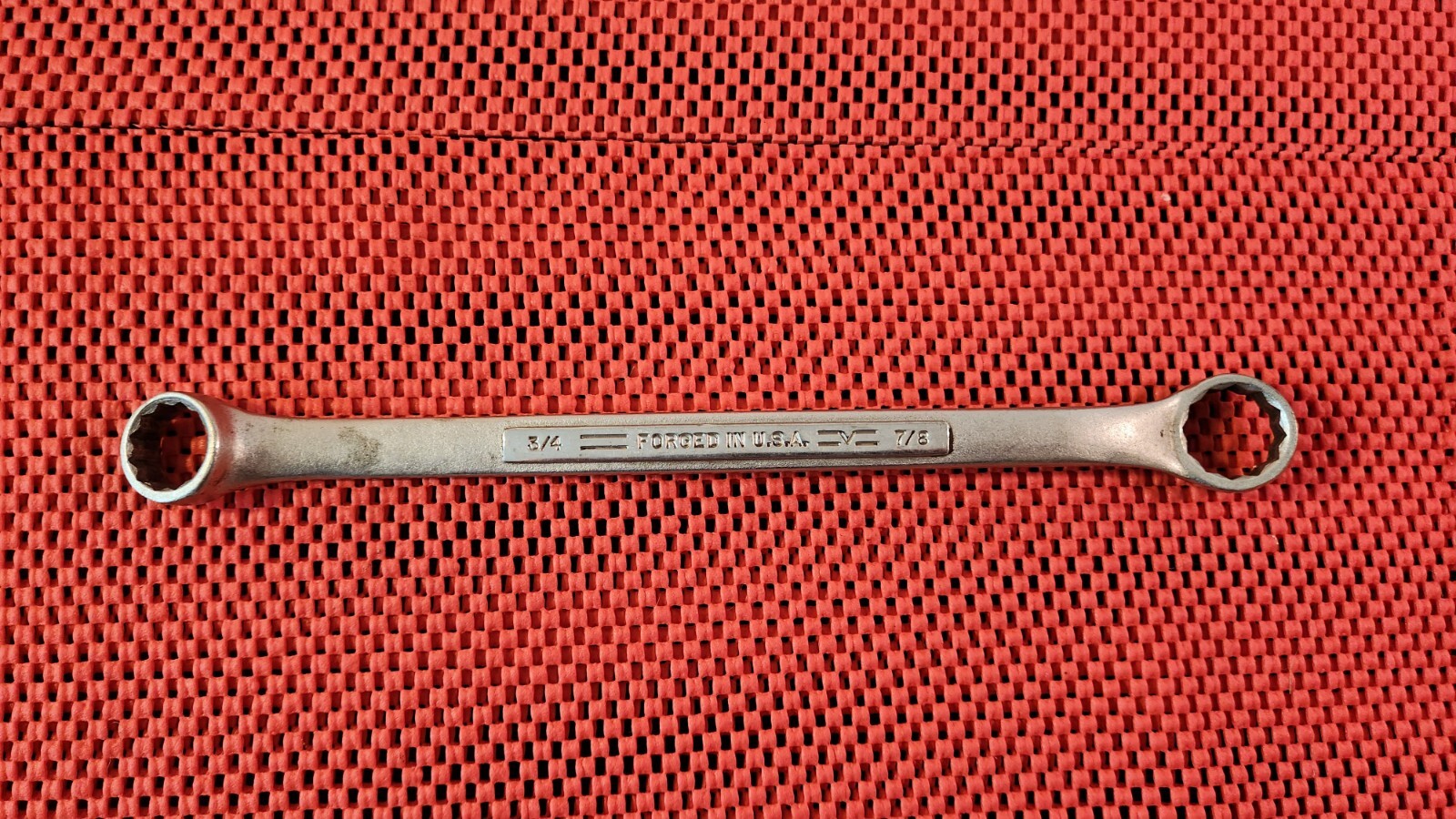 MADE IN U.S.A. CRAFTSMAN BOX END WRENCH, =V= SERIES, 7/8″ & 3/4″, 12 PT, OFFSET