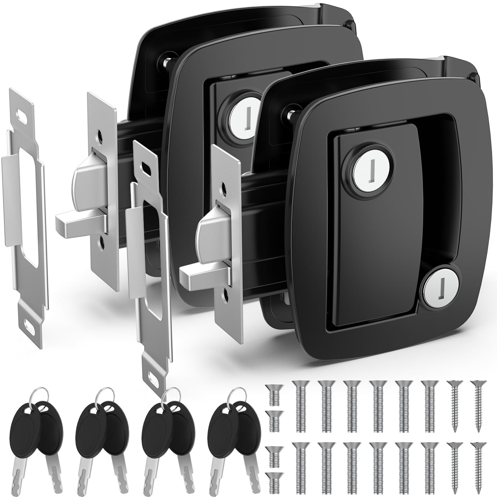 BEBOBLY RV Locks for Travel Trailers, RV Entry Door Lock with Paddle Deadbolt, 1