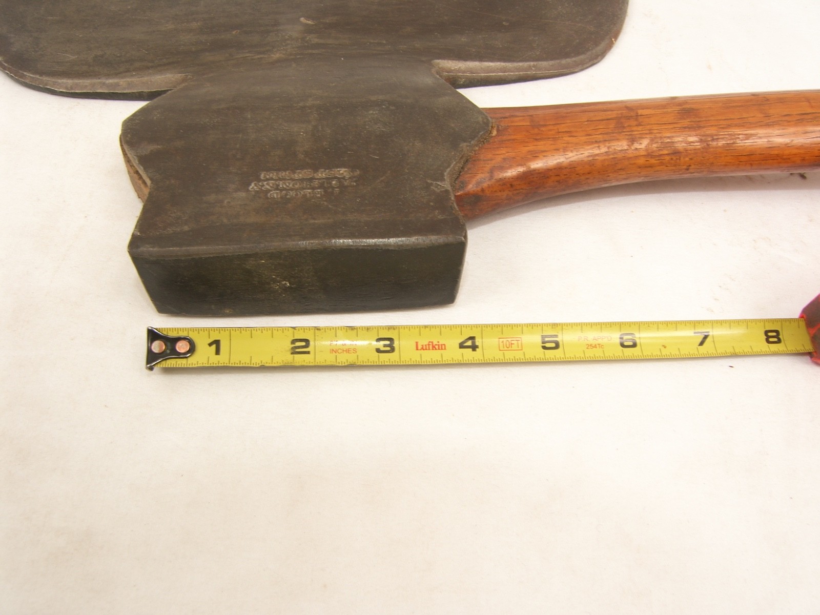 Antique 19th Century Isaiah Blood 12 Inch Hewing Broad Axe Ballston NY NICE Cond