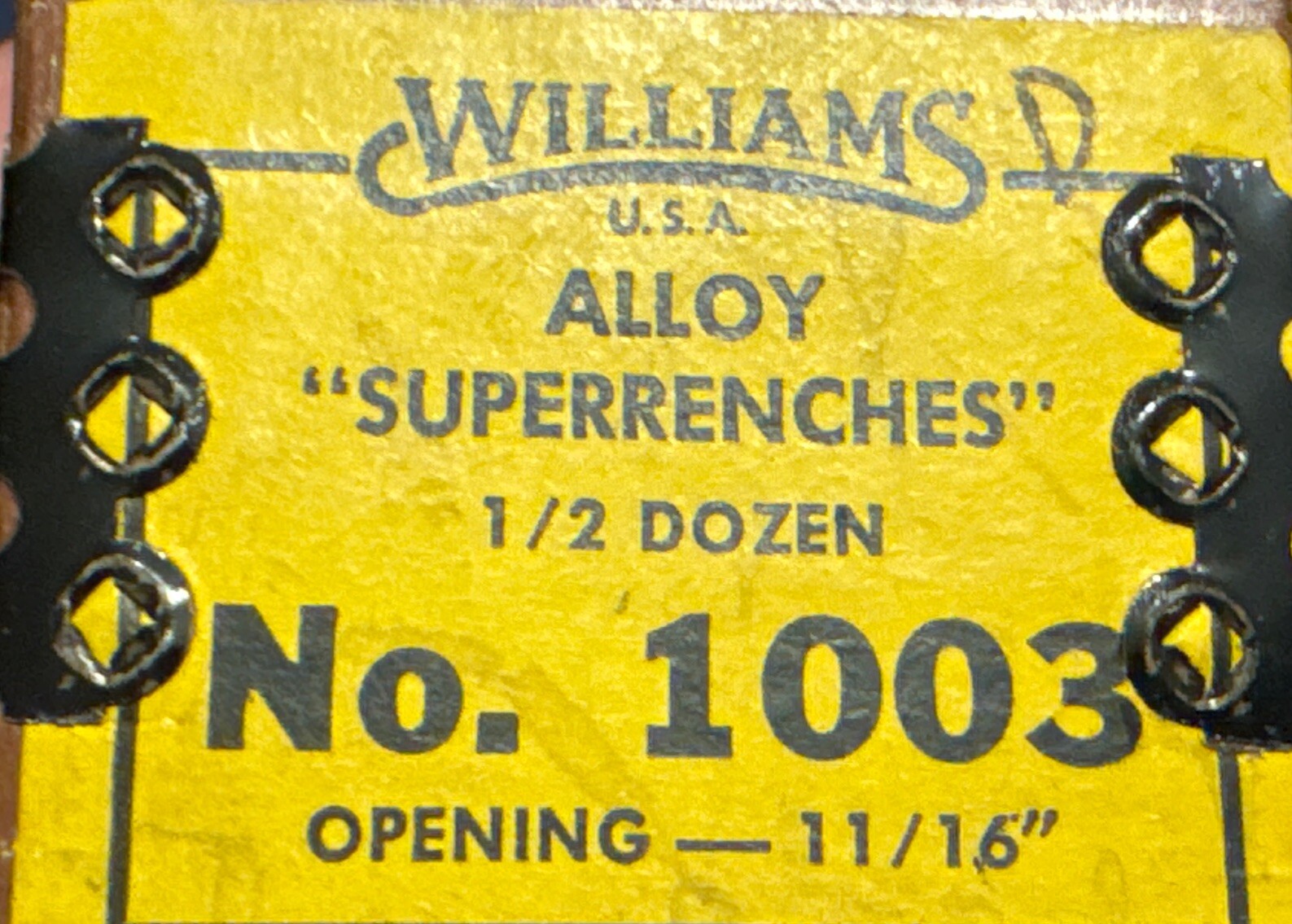 Vintage Williams Superrench #1003, Engineers Wrench 11/16″, 6.5″ Length, NOS,USA