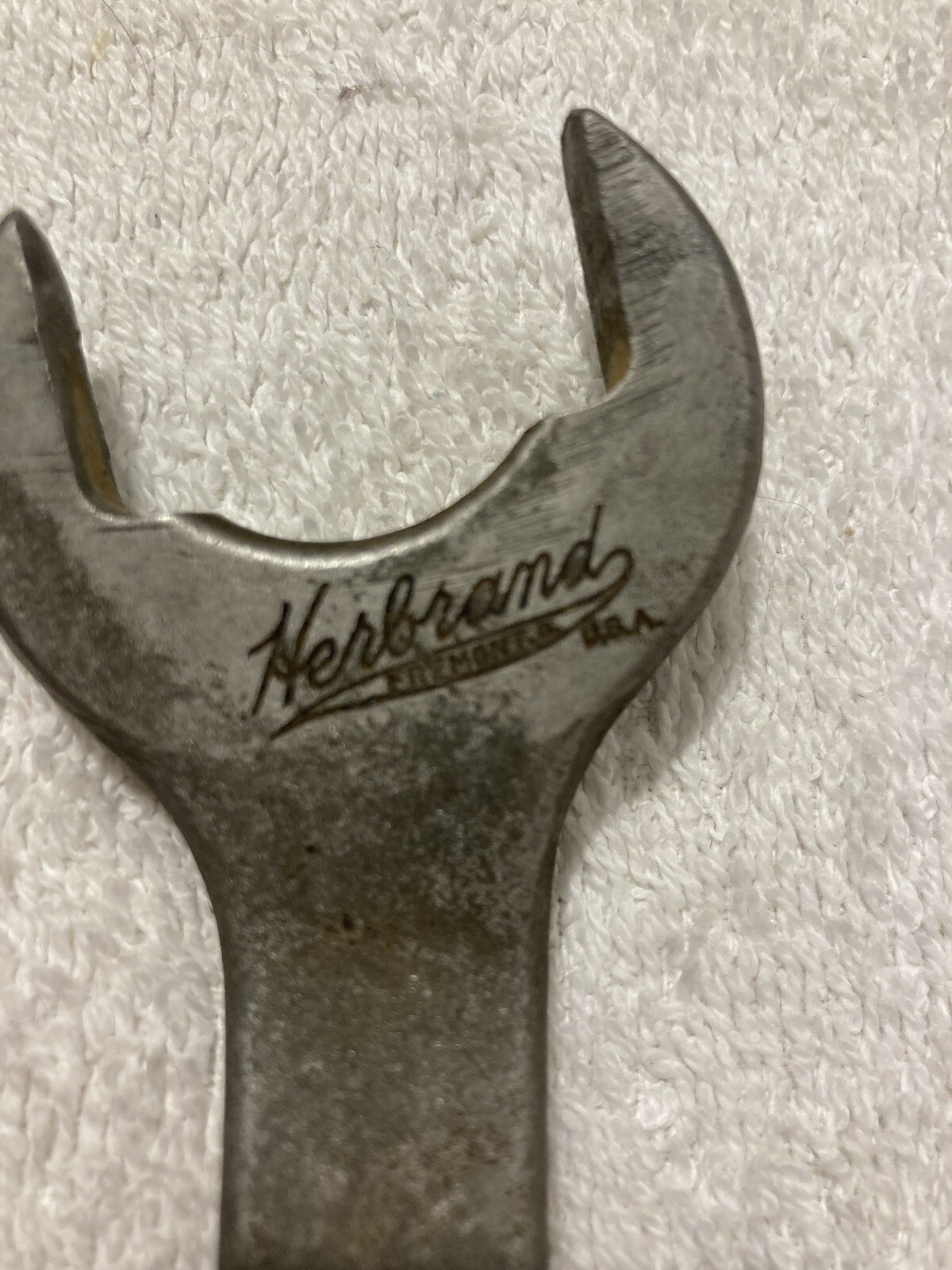 2 Vintage STEEL COMBINATION WRENCHES HERBRAND and UNBRANDED; 10 Inches Long Each
