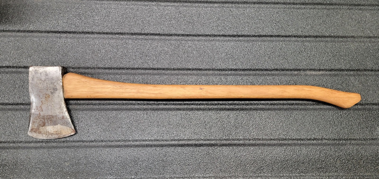 Vintage True Temper Kelly Works Flint Edge Single Bit Axe w/ Handle