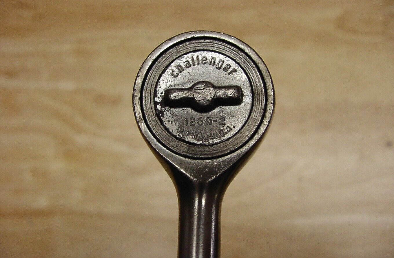 Vintage Challenger 1260-2 USA 3/8″ Dr. X 7-1/4″ Ratchet Wrench,Use &Wear,Good