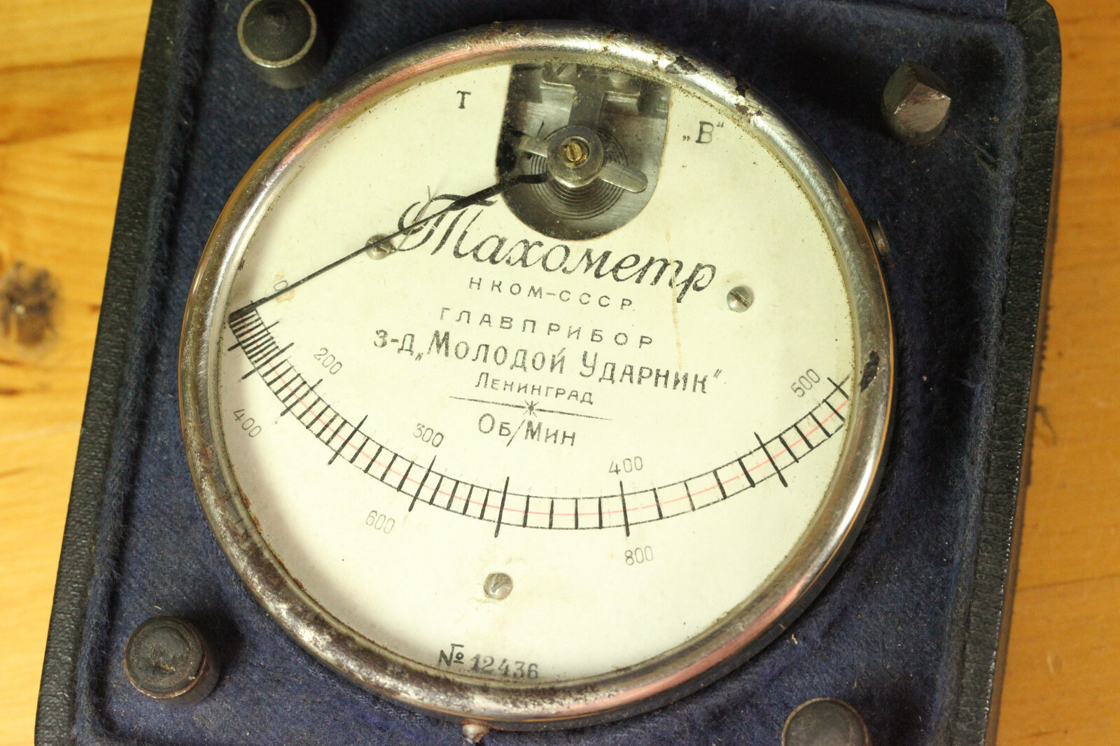 Vintage Soviet Russia USSR mechanical Tachometer 1920-1930 WORKS!