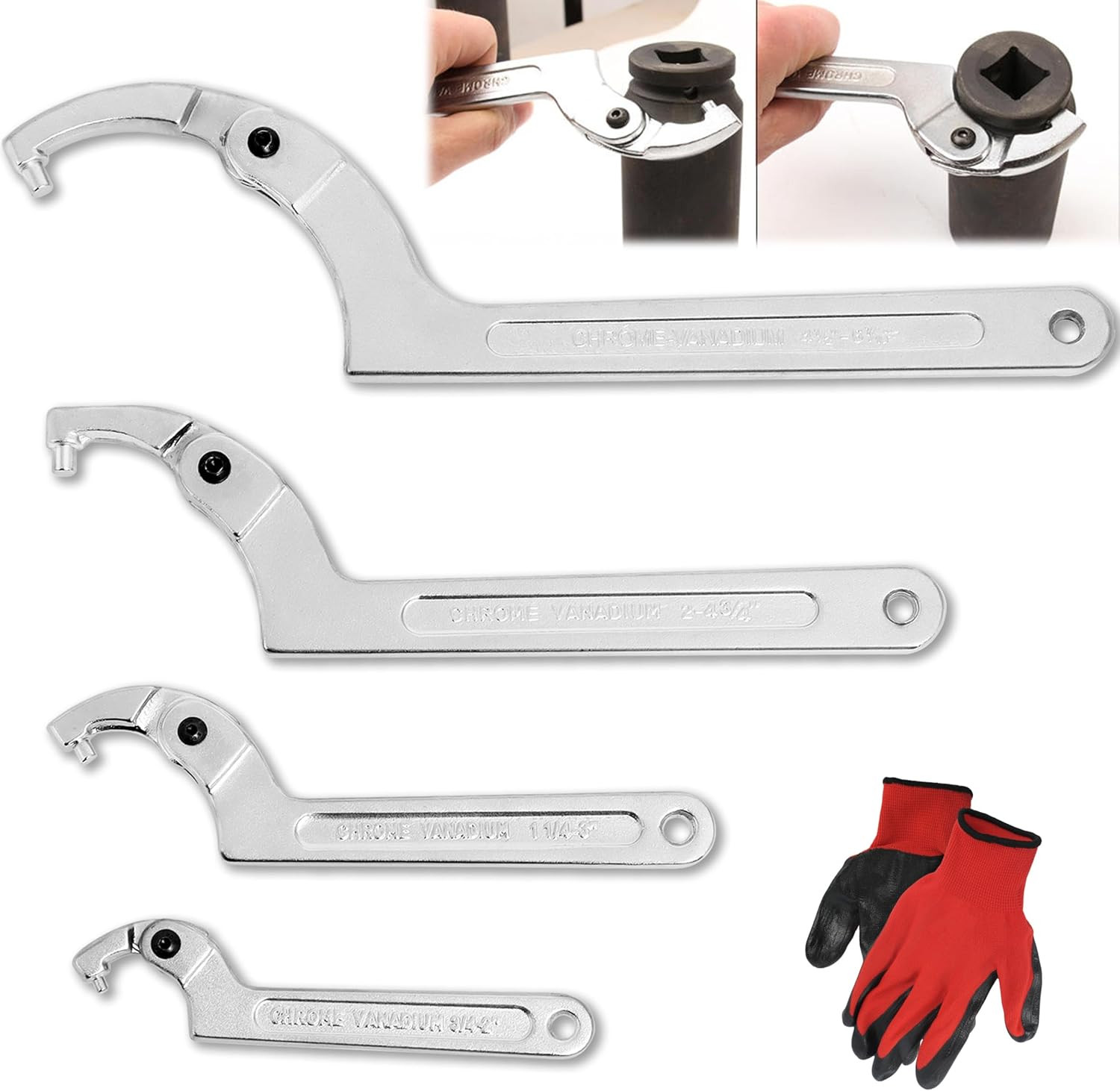 Adjustable Spanner Hook Wrench for Hydraulic Ram Cylinder, Mechanical Machine