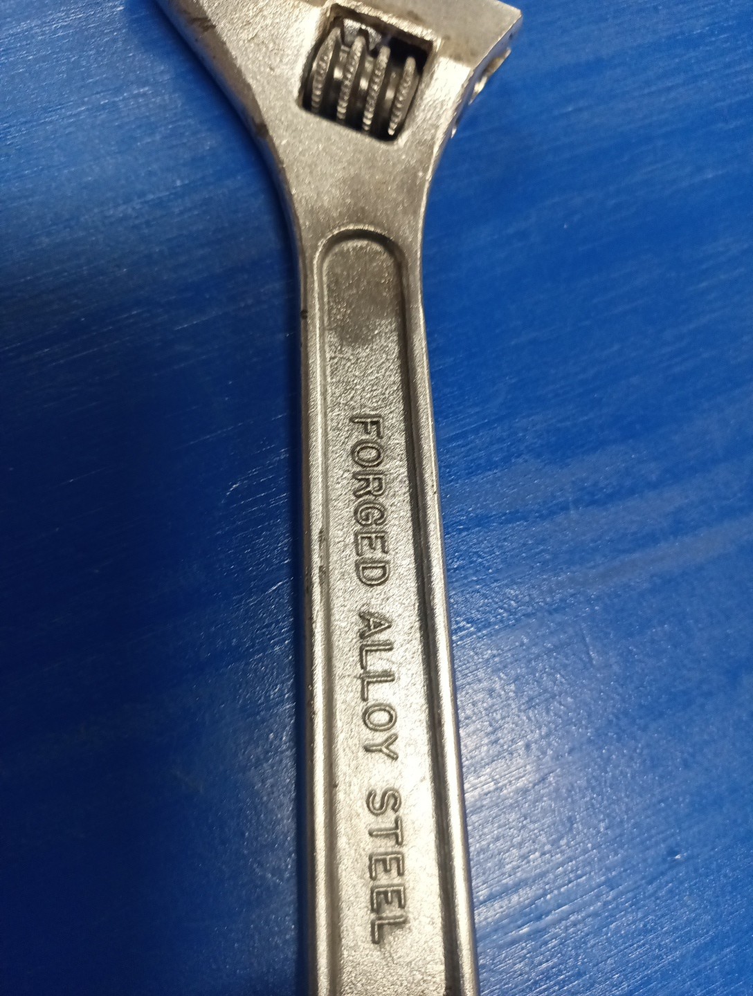 Vintage Silver Finish Wizard 10″ Adjustable Wrench H-2403 USA FS