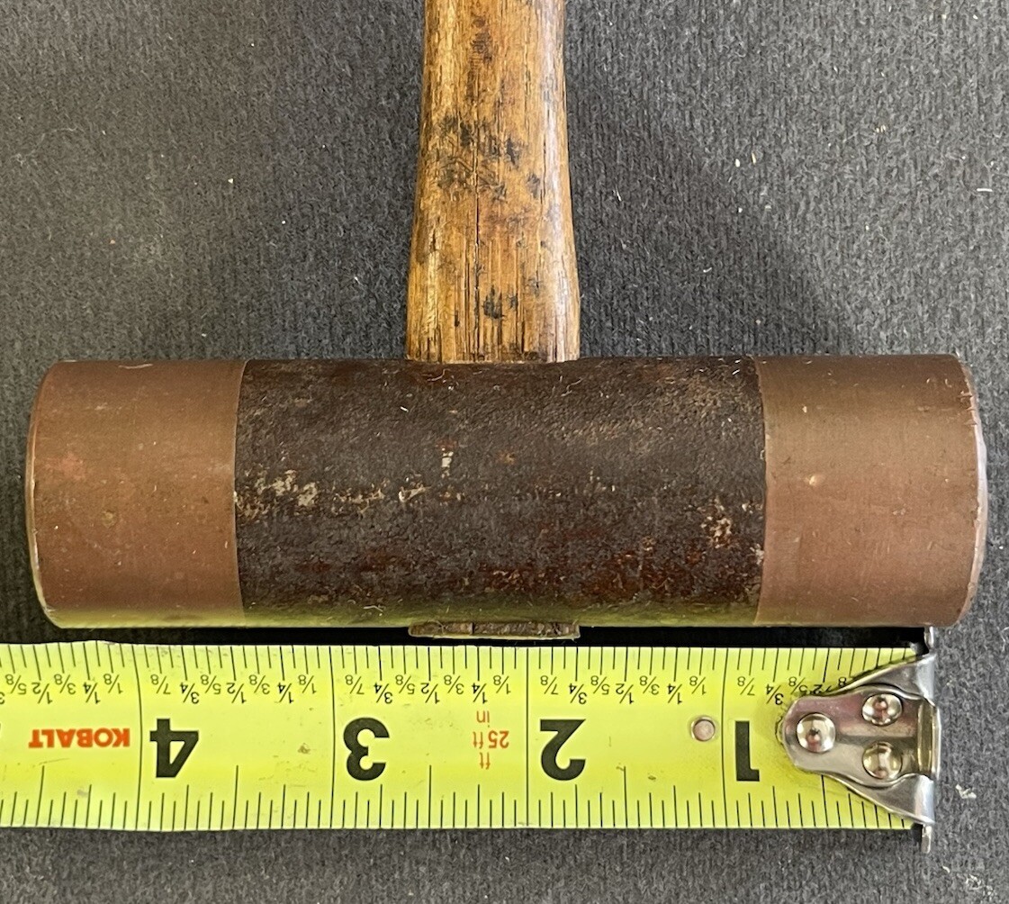Antique 19th Century Connecticut Ship Builders Hammer. Mallet.