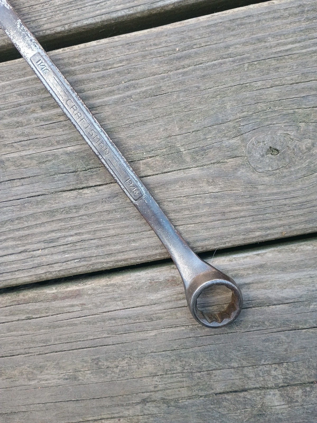 Vintage Craftsman 11/16 & 13/16” 12 Point Box End Wrench Offset 11″ Long