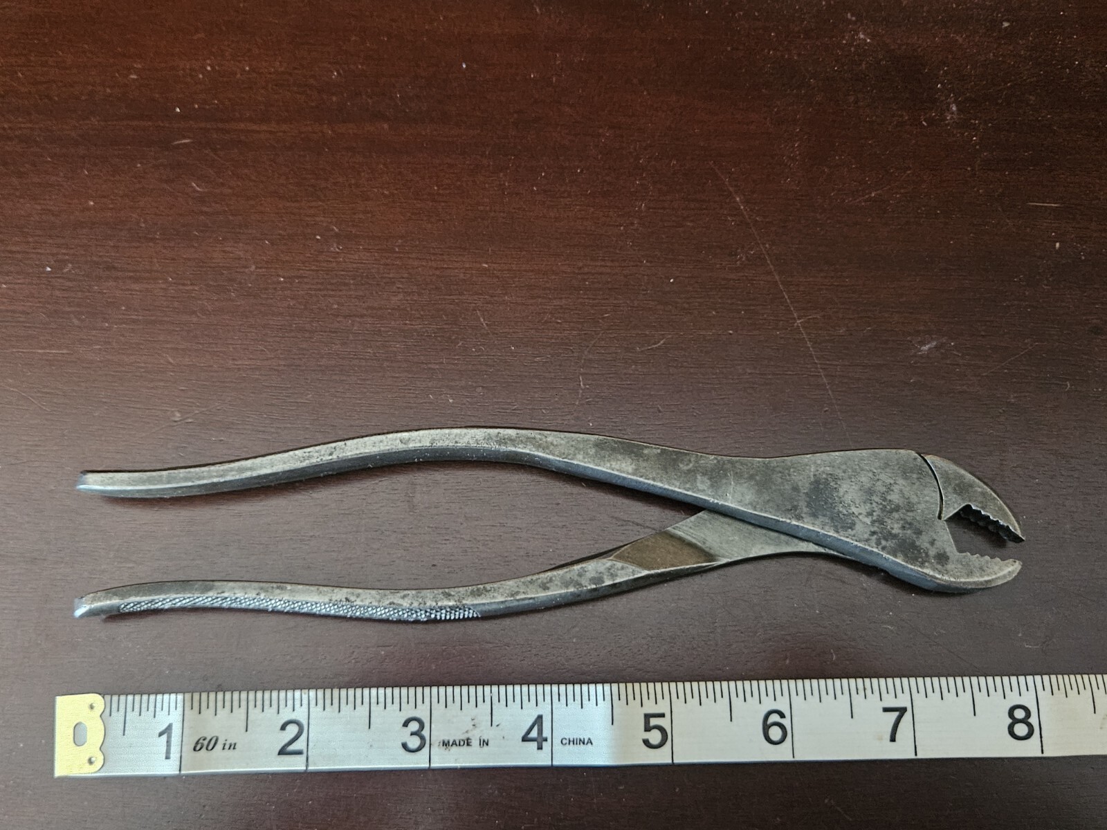 VINTAGE PLOMB LOS ANGELES #2218 BATTERY PLIERS PLVMB LA EXC. SHAPE!