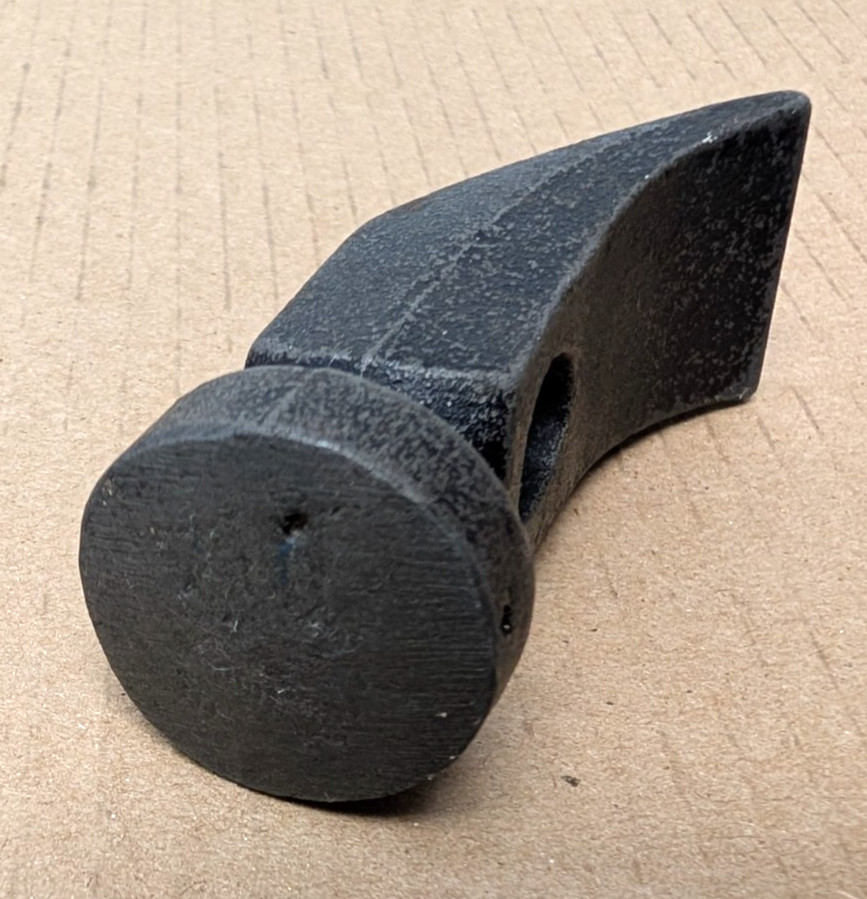 Vintage Cobblers Hammer Head 12 oz Curved Flat Peen, Lightly Domed Head