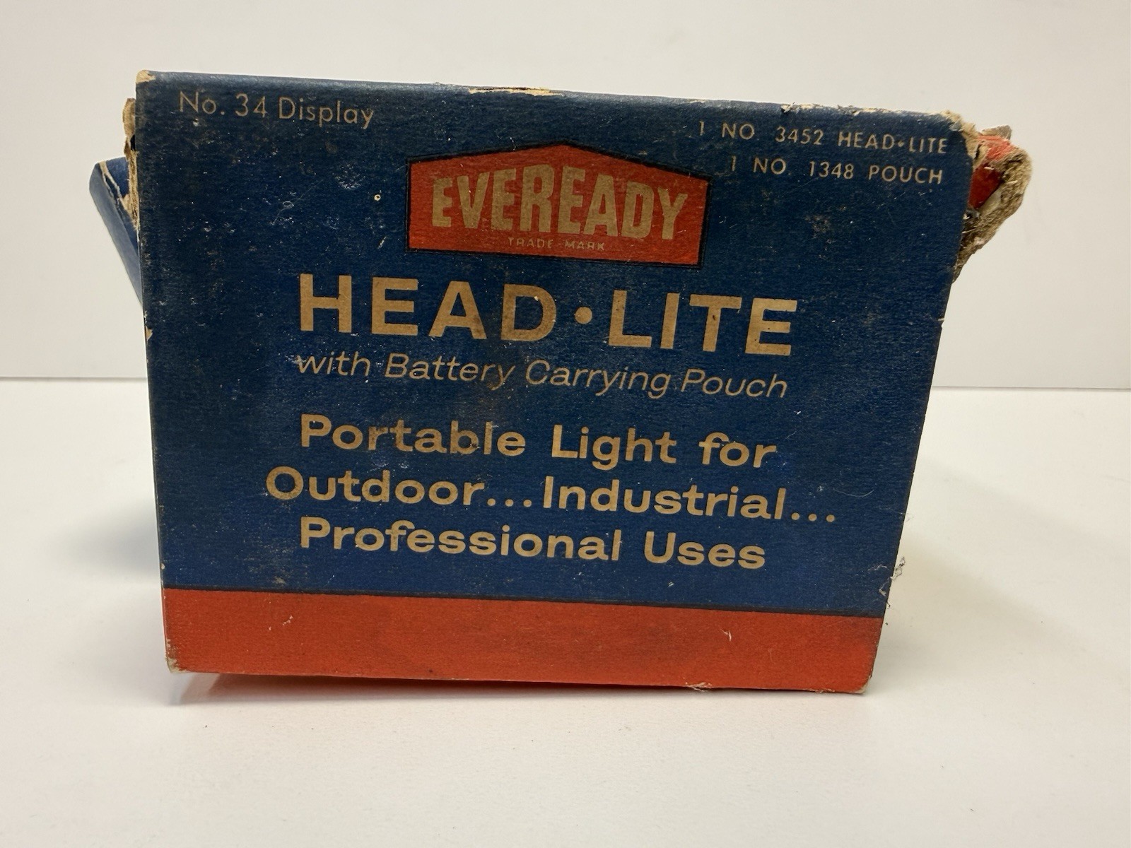 Vintage EveReady Headlight Bright Long Range Beam No34 NOS In Box Rare OldStock