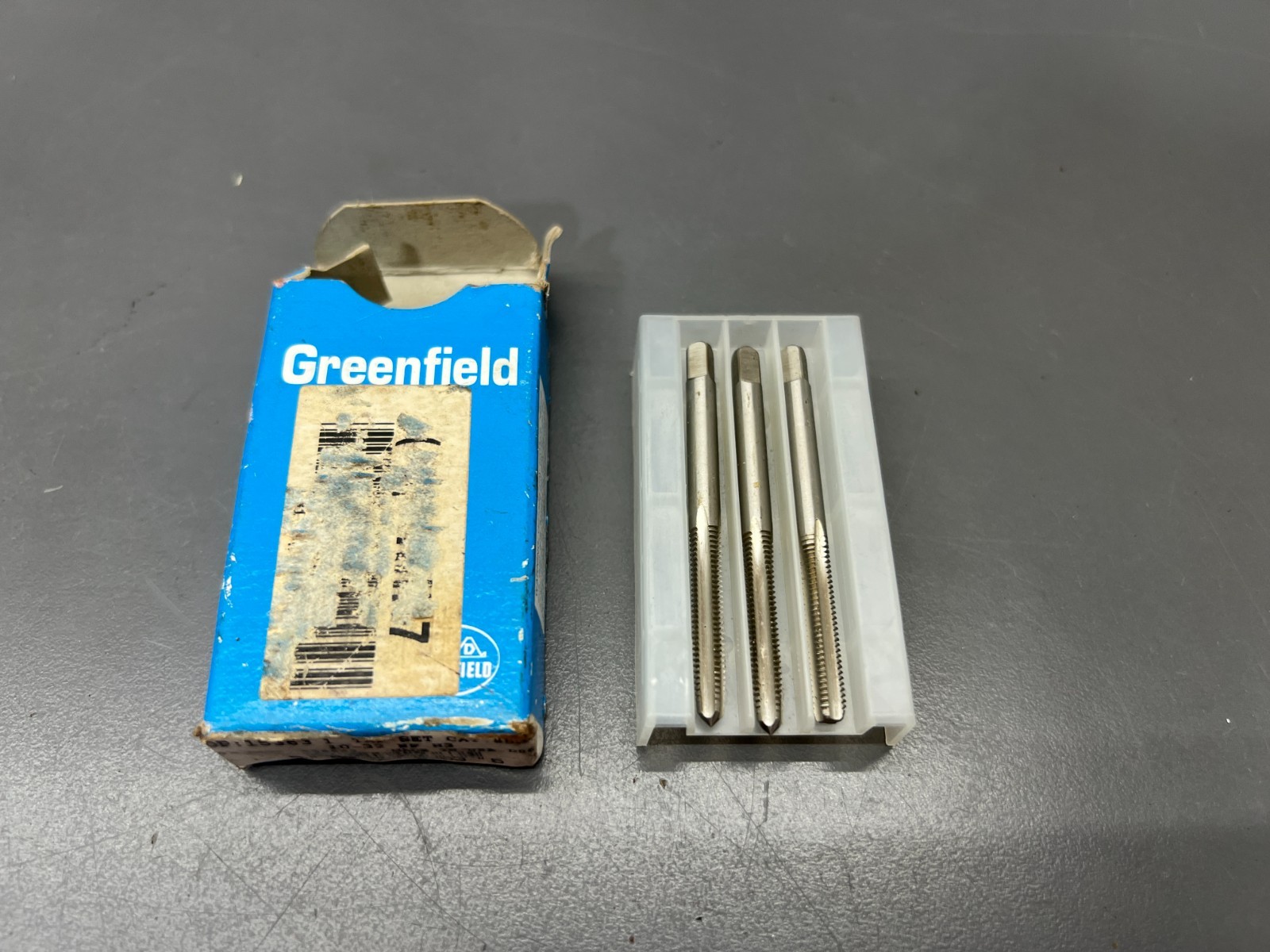 NOS GTD GREENFIELD MACHINIST TAP SET 10-32 NC H3 TAPER PLUG BOTTOM – USA