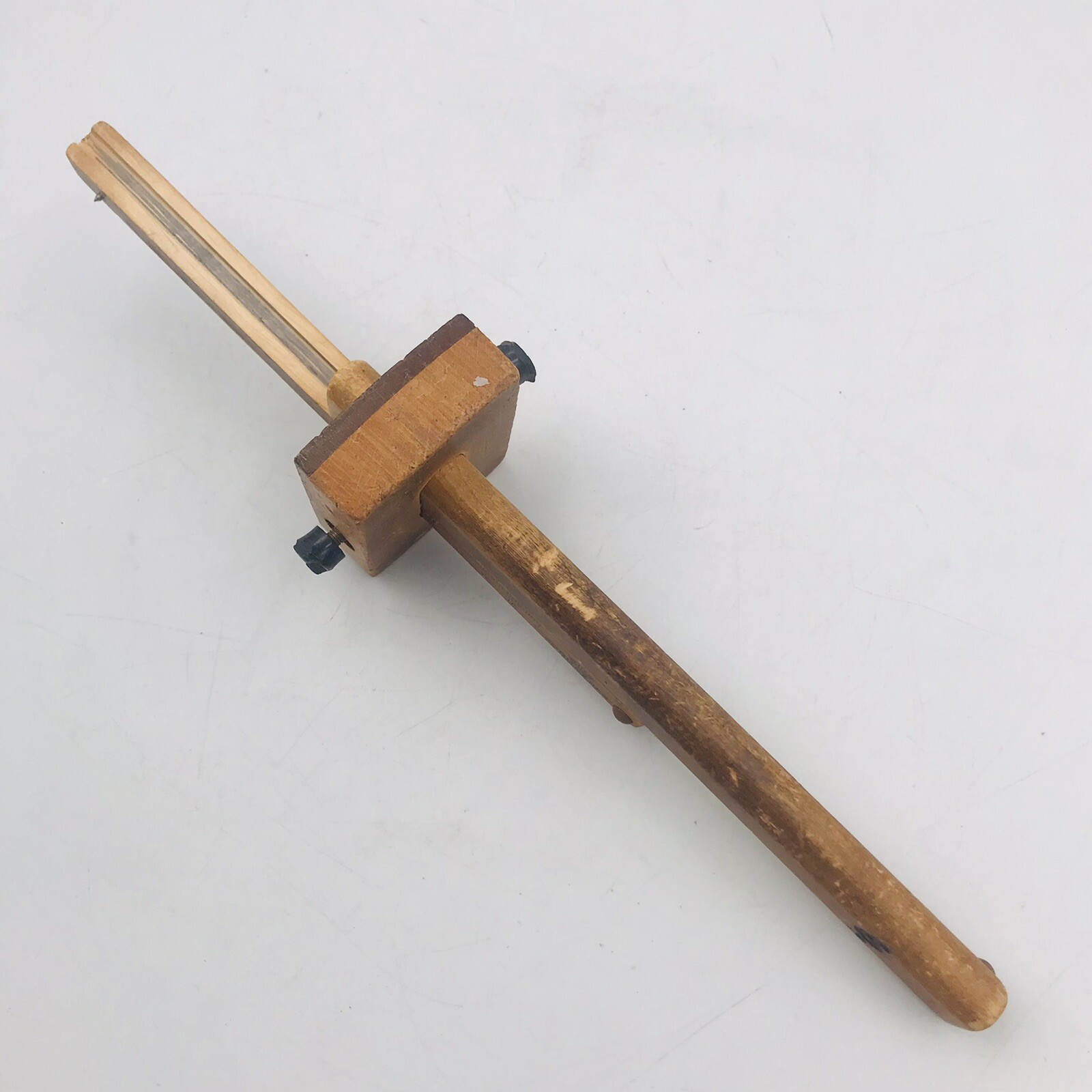 Vintage Nooitgedagt 17 cm Wood Adjustable Mortise Scribe Gauge Ruler 9″ Holland