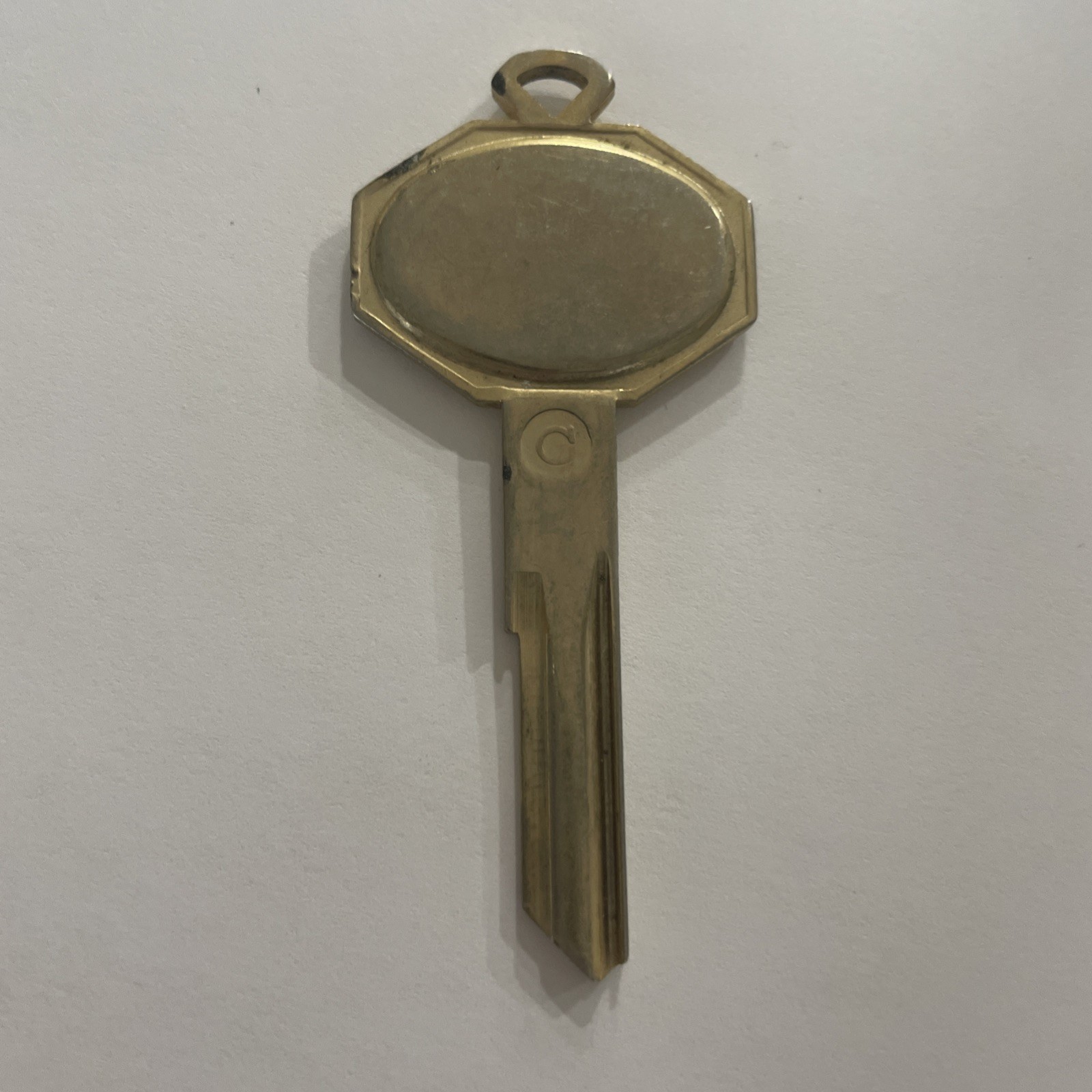 Vintage Sohio Key Blank Uncut, Gold Tone