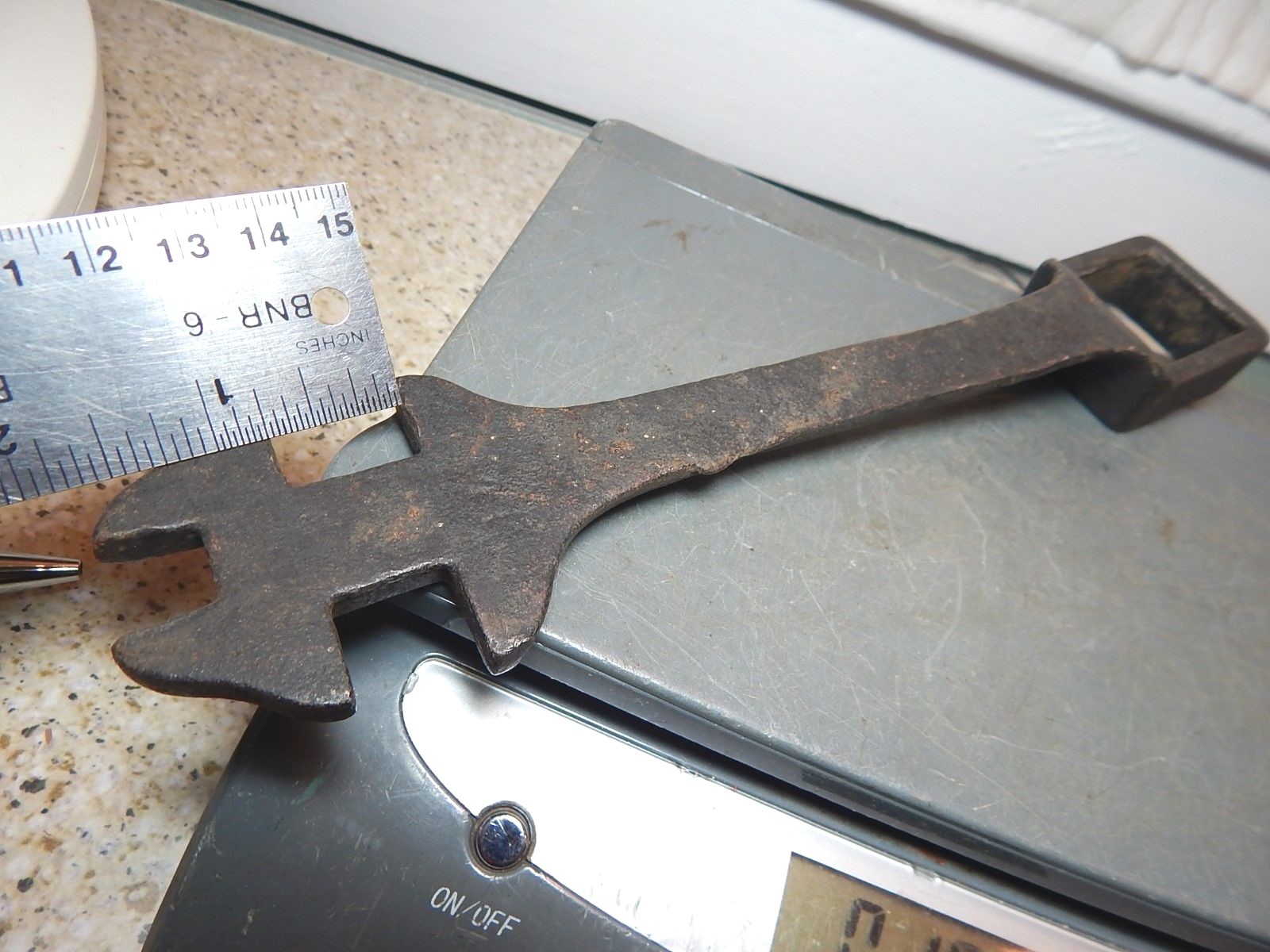 Vintage 1 3/16″ Square Old Tool Farm Implement Hit & Miss Motor Multi-Wrench