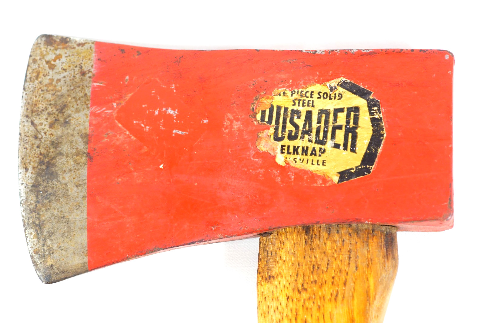 Vintage Belknap Crusader Hatchet Oak Handle Solid Steel Nashville TN Belknap