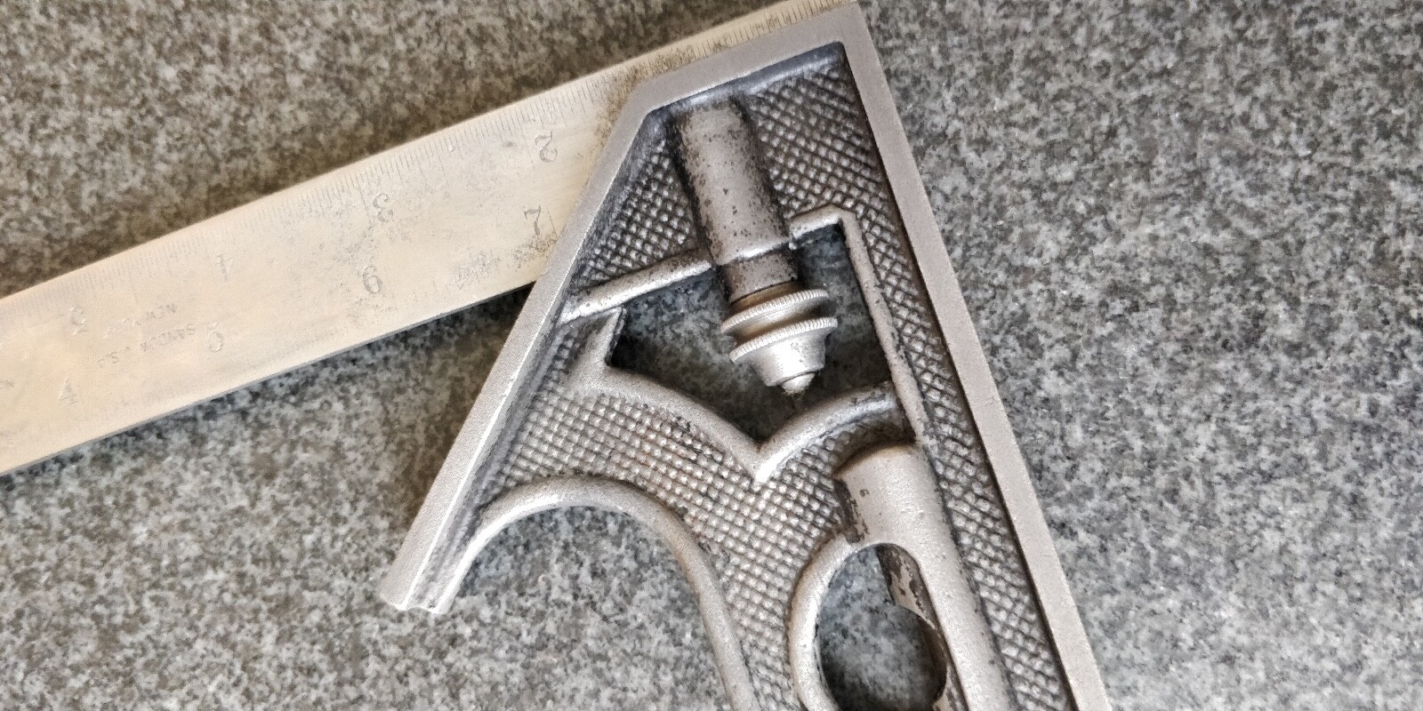 ANTIQUE RARE!! SANDOW 9″ COMBINATION SQUARE machinist tool