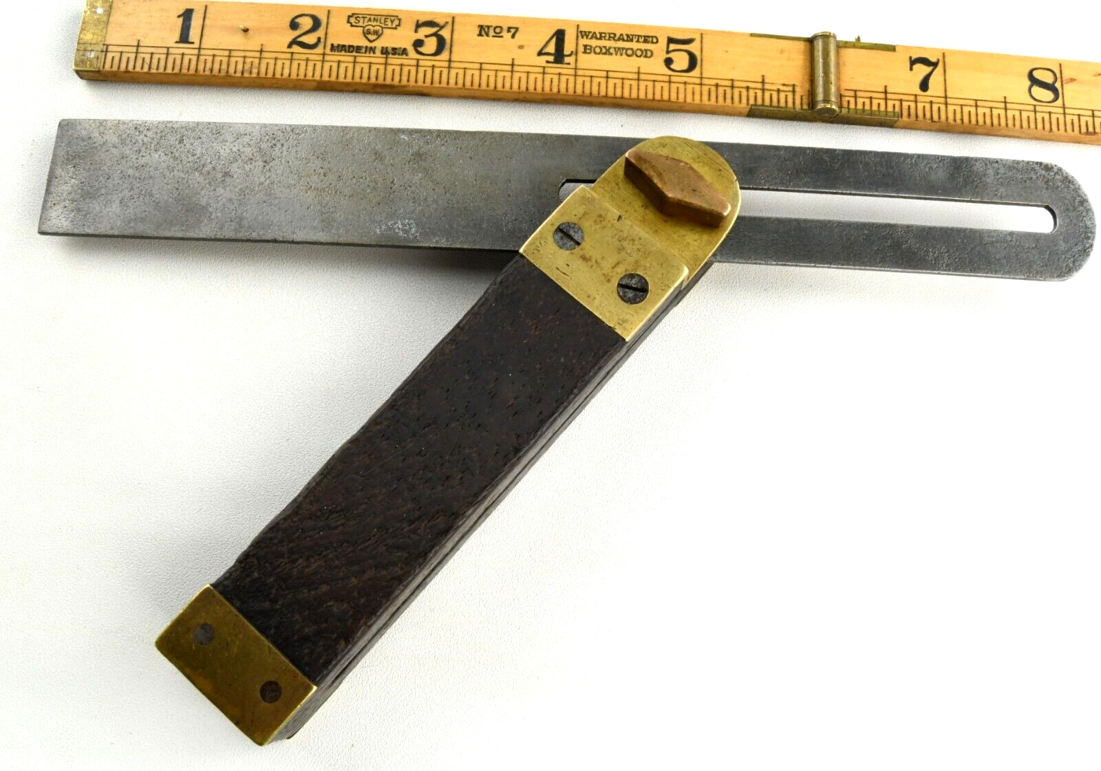 Vintage Star Tool Co. 1867 Howard Patent 8” T Bevel Square w/ Logo “B”