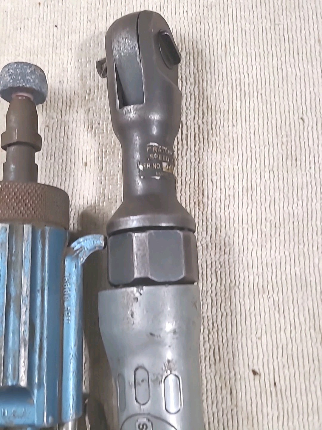 Vintage SK Tools – 3/8” Drive Palm Pneumatic Ratchet,Stanley & Grinder Tool Lot