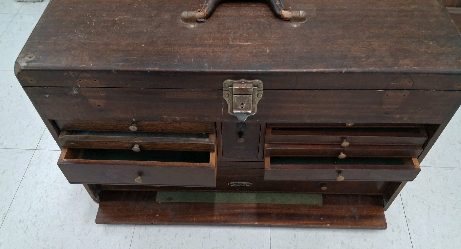 RARE Gerstner & Sons 052 MOHOGANY Machinist Tool Chest-11 Drawer-FOR RESTORATION