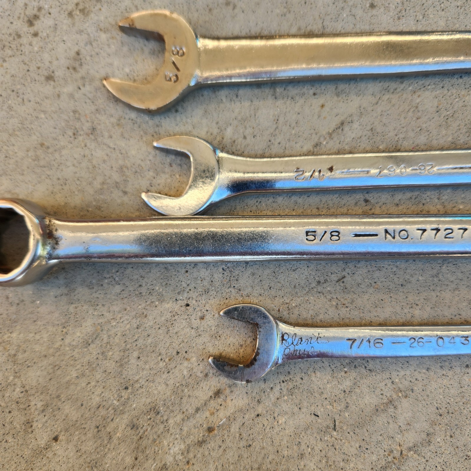 Armstrong Armaloy Wrench Lot of 7 – 1037 1029 1727 1731 Used Open End + Closed