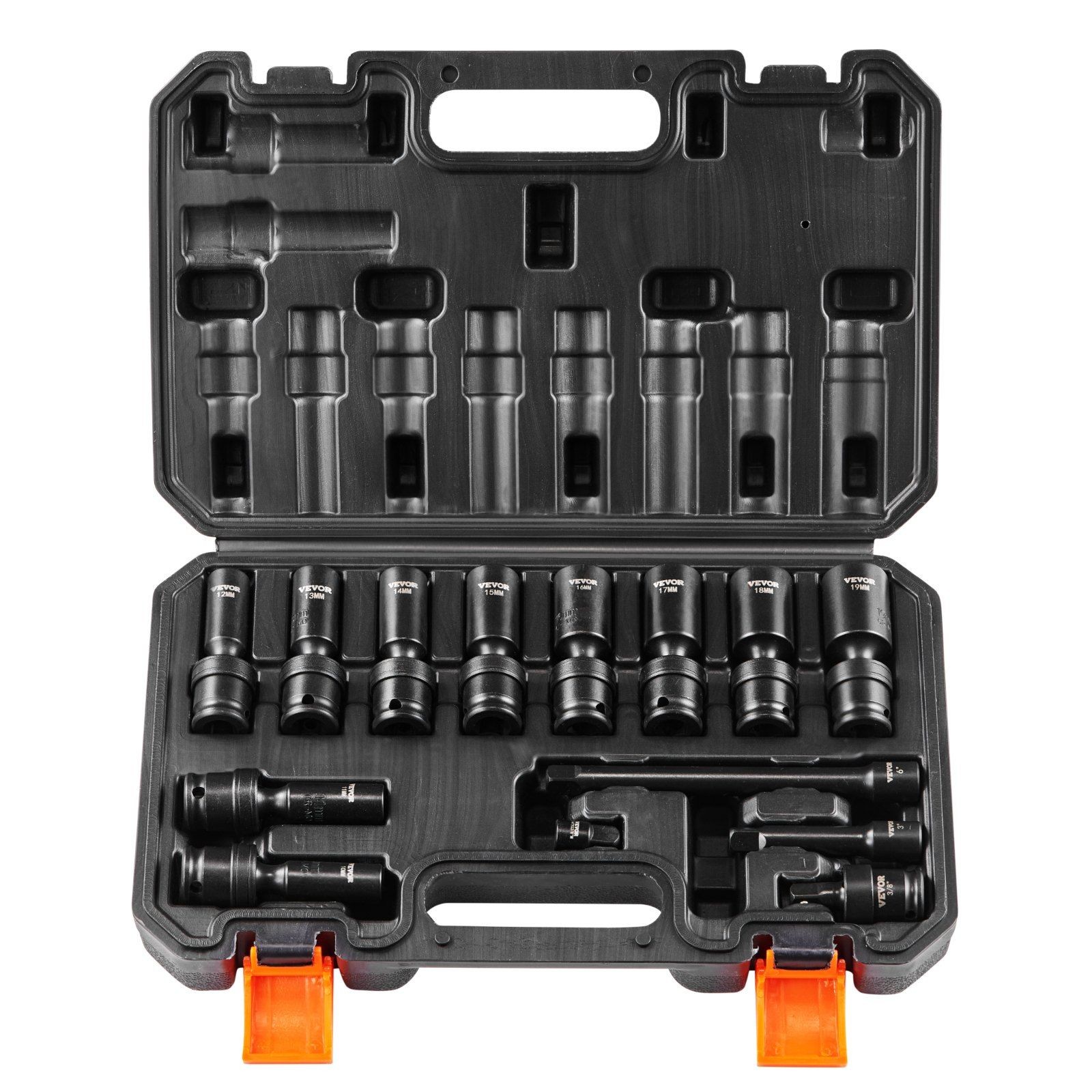 High-Torque 14-Piece 3/8in 360° Swivel Impact Socket Set