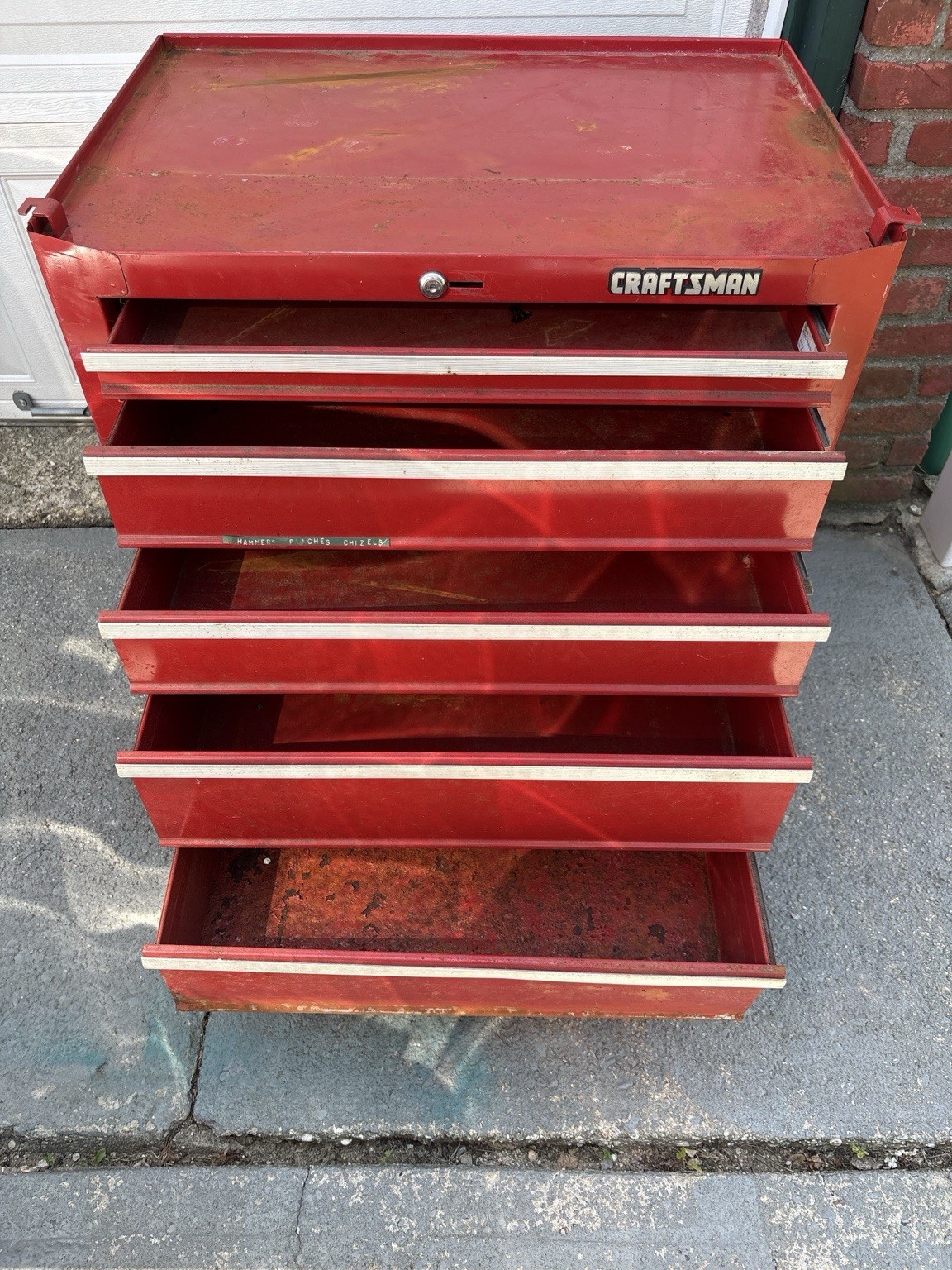 Vintage Craftsman 5-Drawer Rolling Tool Chest Tool Box Storage Cabinet USA Made