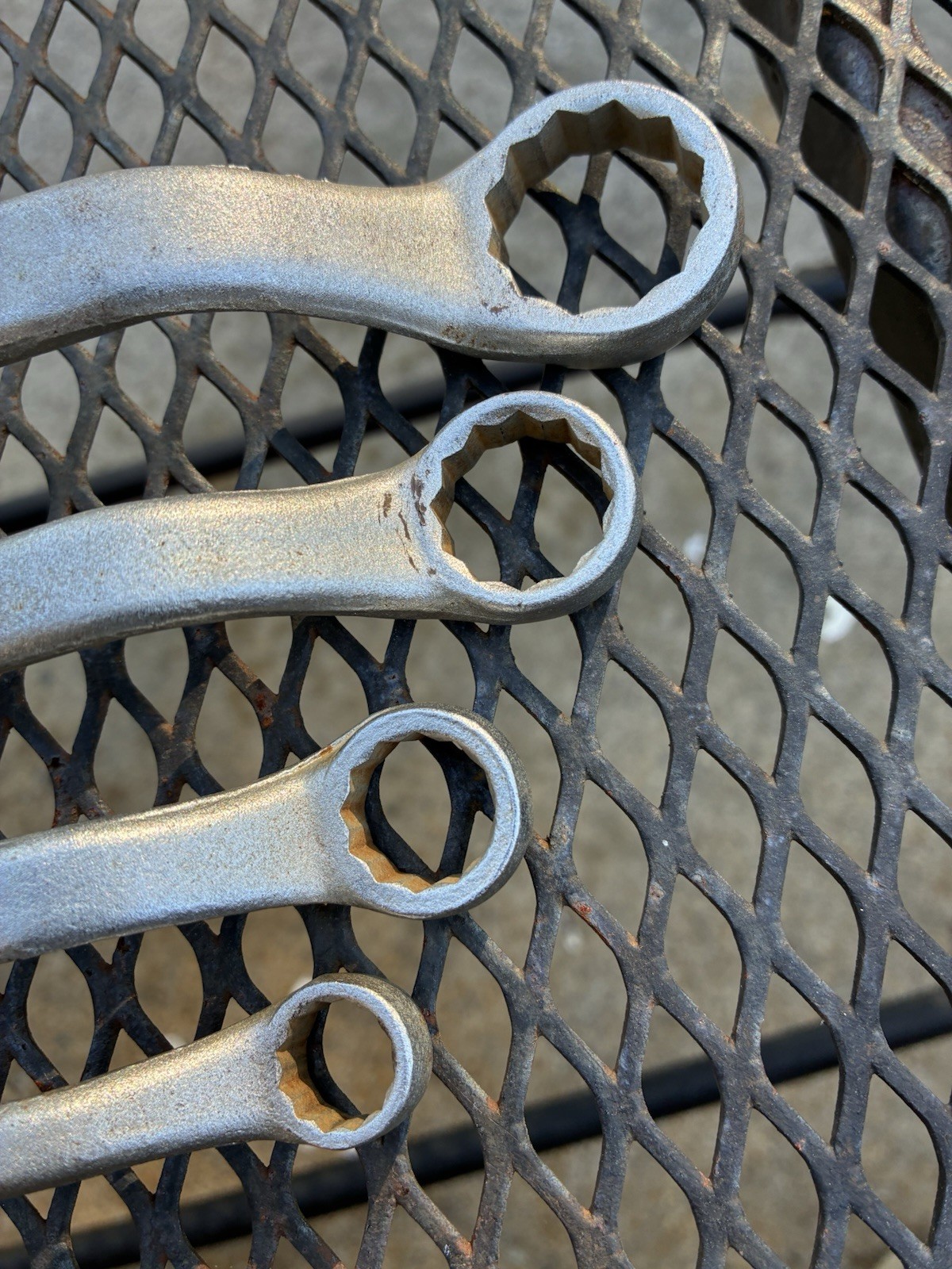 Vintage Barcalo Box End 4pc Wrench Set With Clip 3/8” to 7/8”, Made In USA