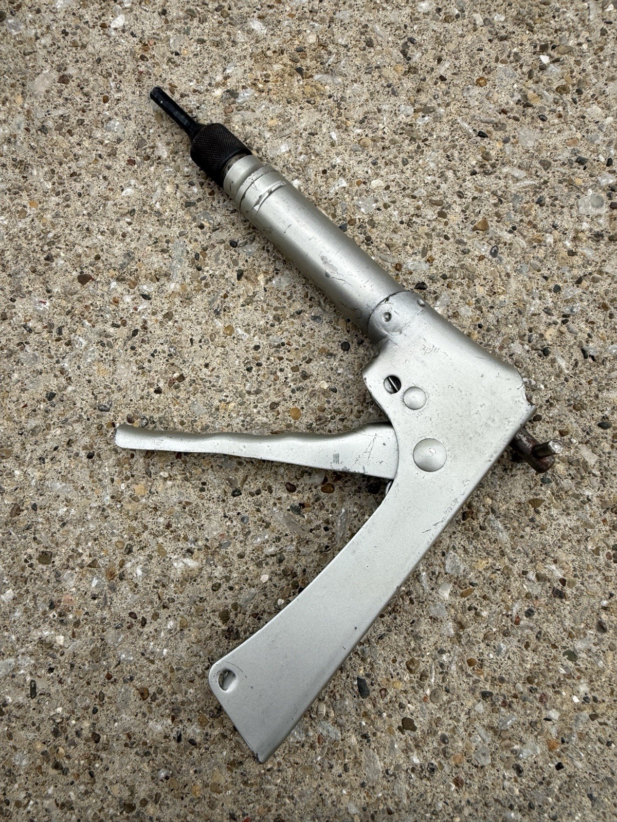 Vintage KEX Jiffy Gun #600 Tire Plug Repair Tool Kit W/ Plugs, Made In USA