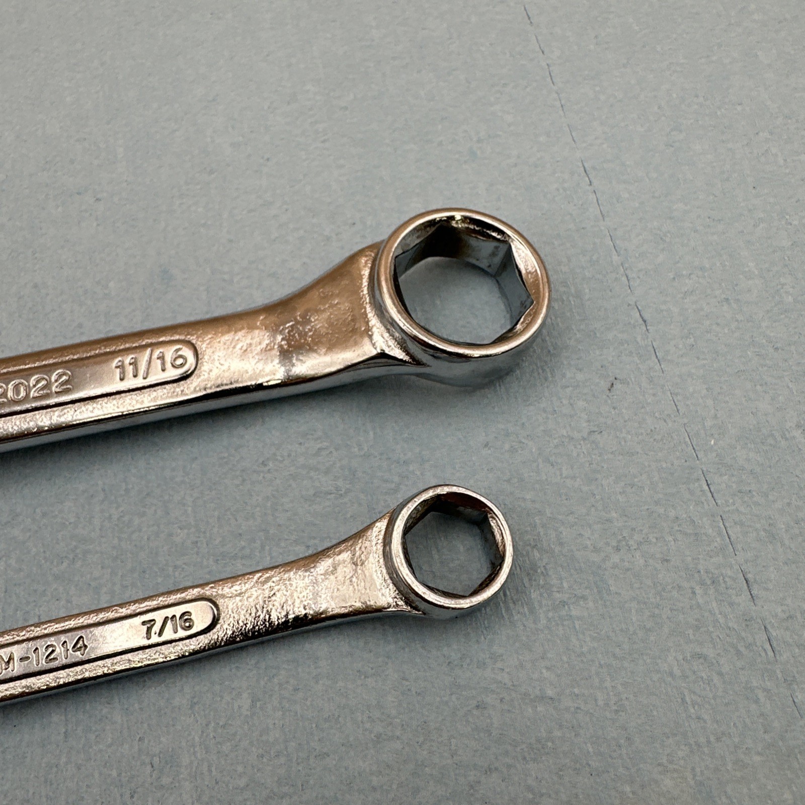 SK Tools USA – Two 6 Point Stubby Box Wrenches 3/8” X 7/16” & 5/8” X 11/16” Nice
